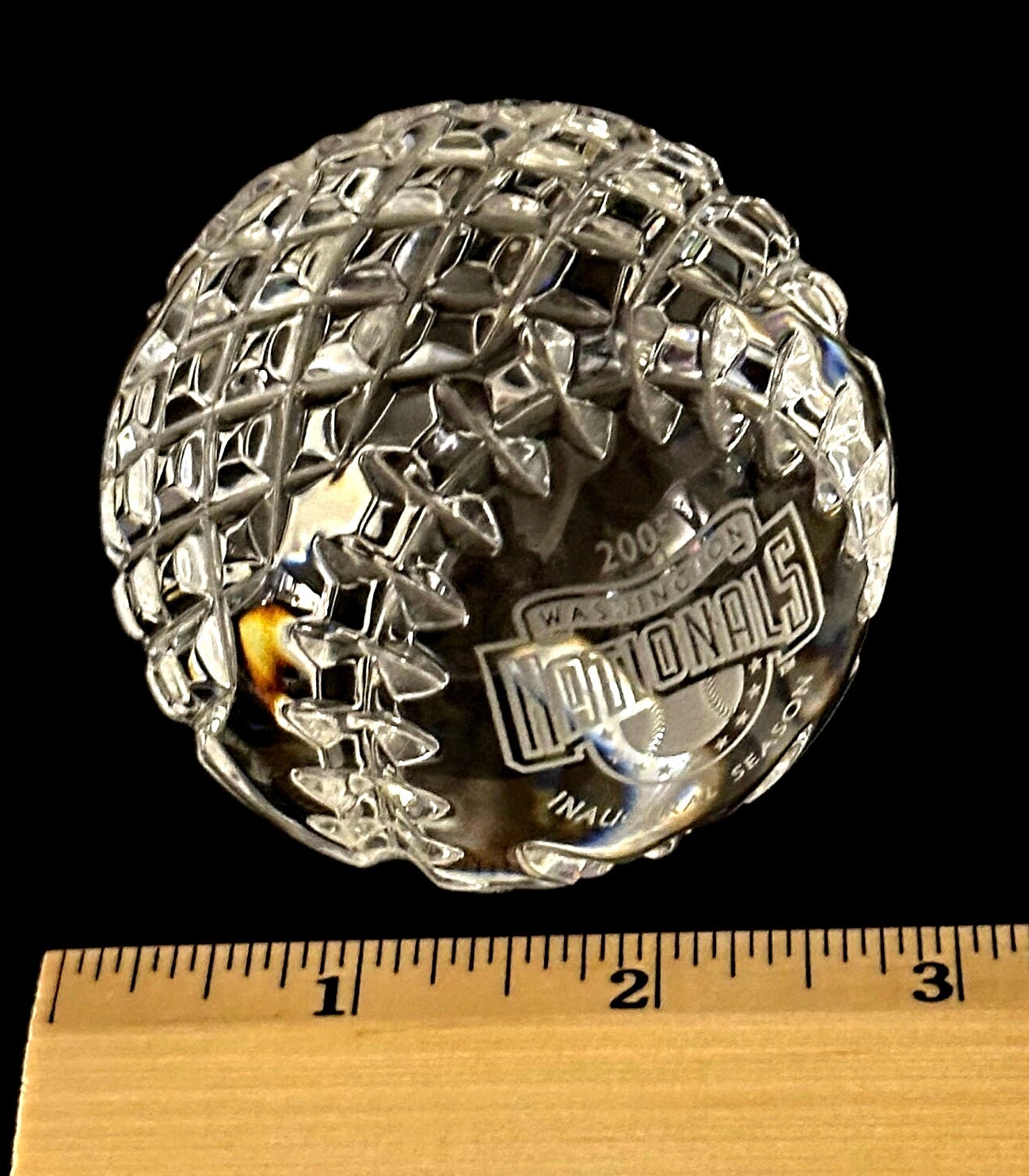 Waterford Crystal Washington Nationals Baseball Paperweight 2005