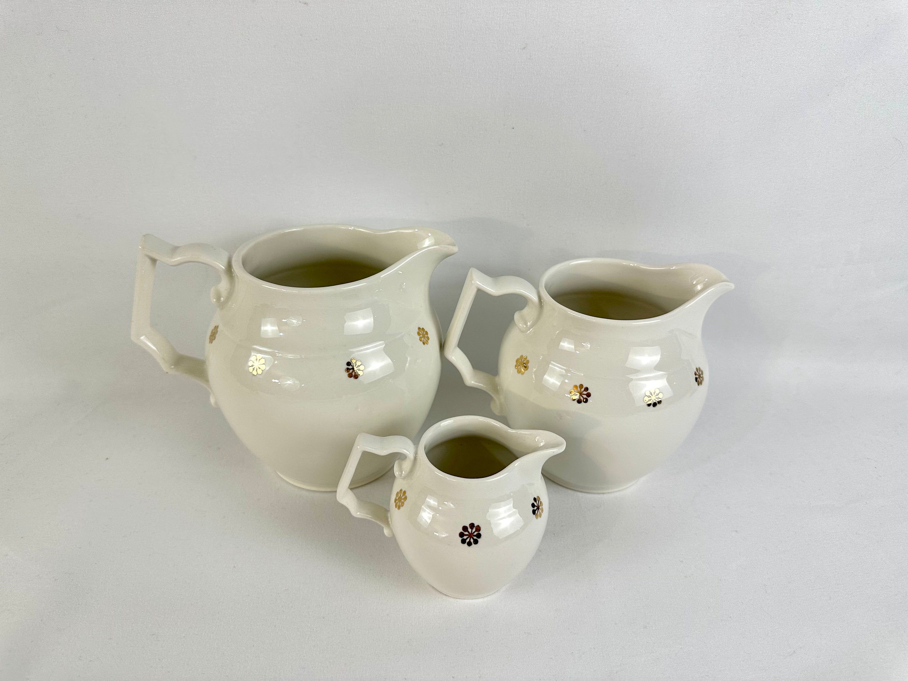 3 Hall Pottery Pitchers