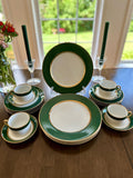 4 Place Settings of Fitz and Floyd Renaissance Green