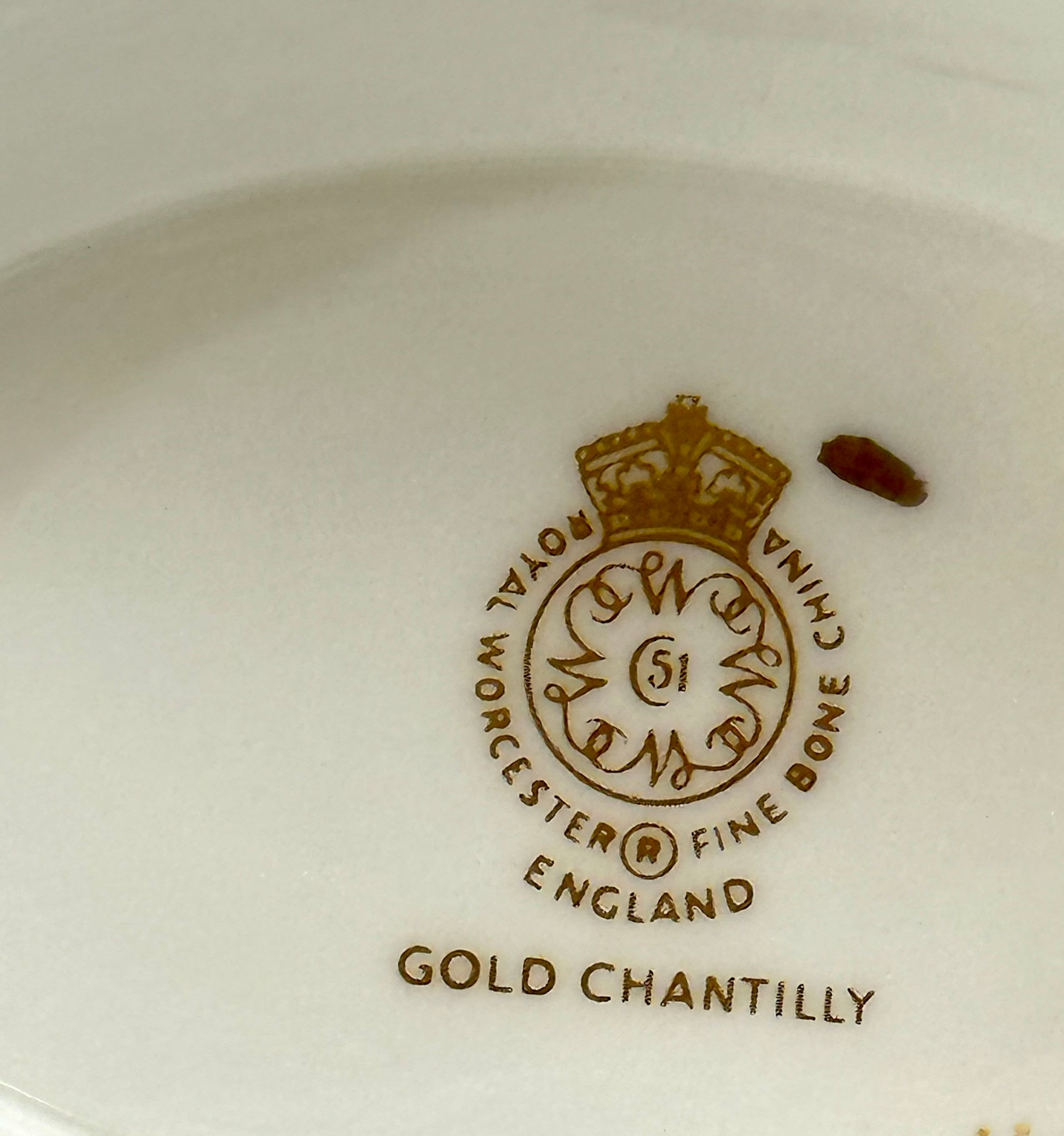 Royal Worcester Gold Chantilly Gravy Boat