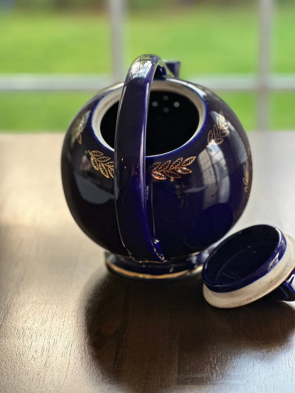Vintage Hall Cobalt Blue Airflow Teapot