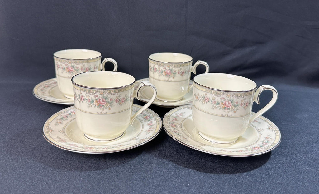 4 Noritake Shenandoah Teacups and Saucers