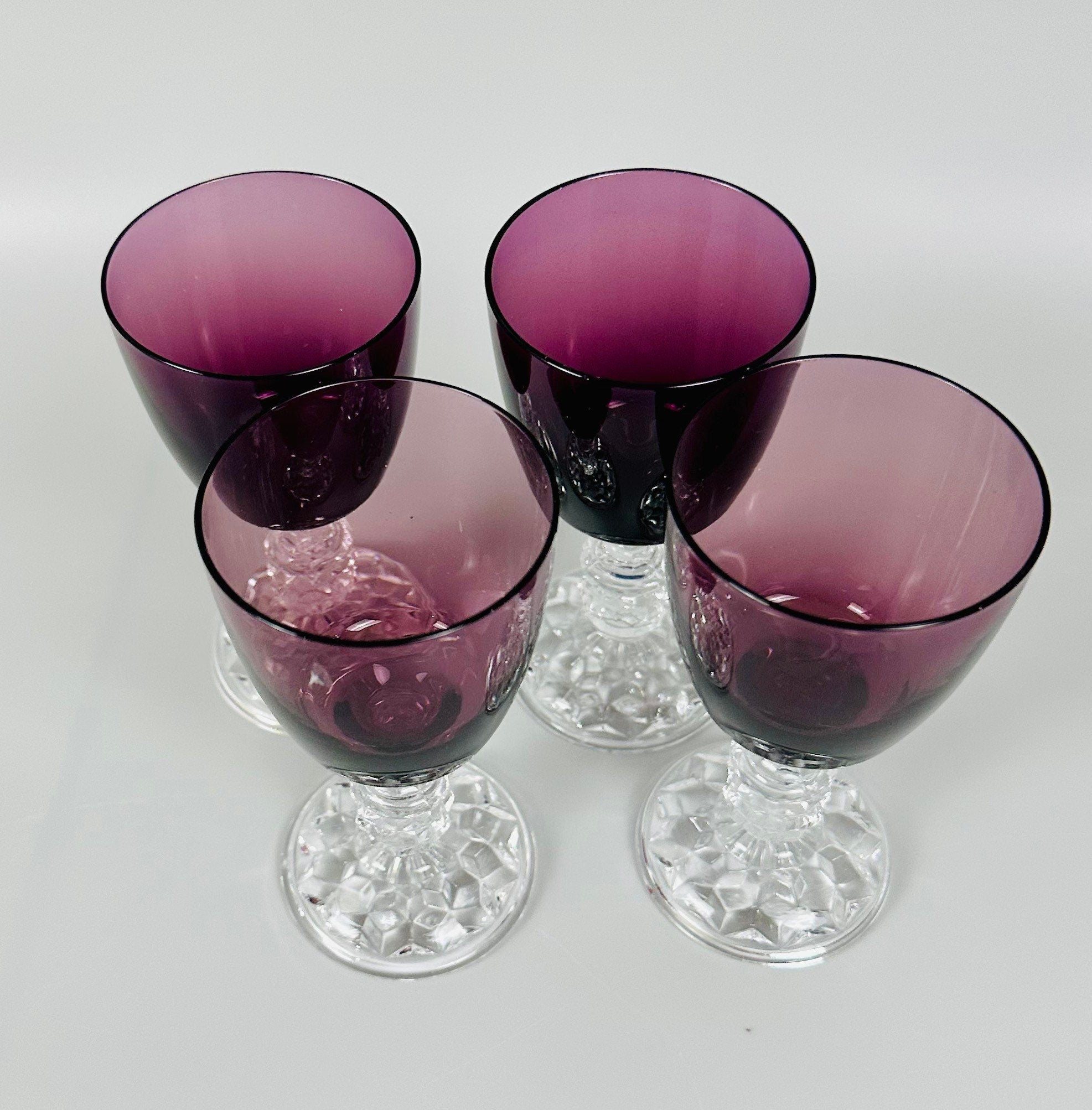 4 Fostoria American Lady Claret Glasses