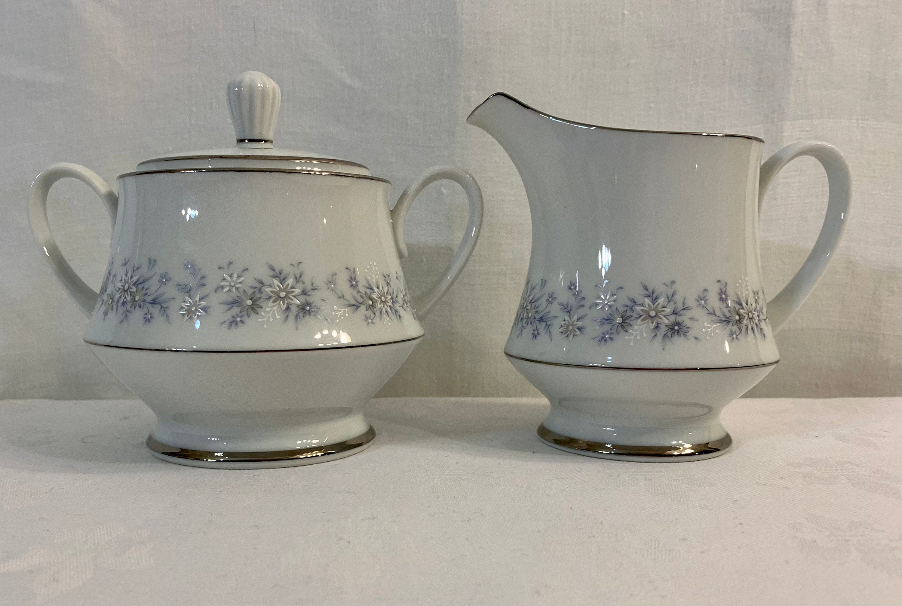 Noritake Marywood Creamer and Sugar Bowl Set