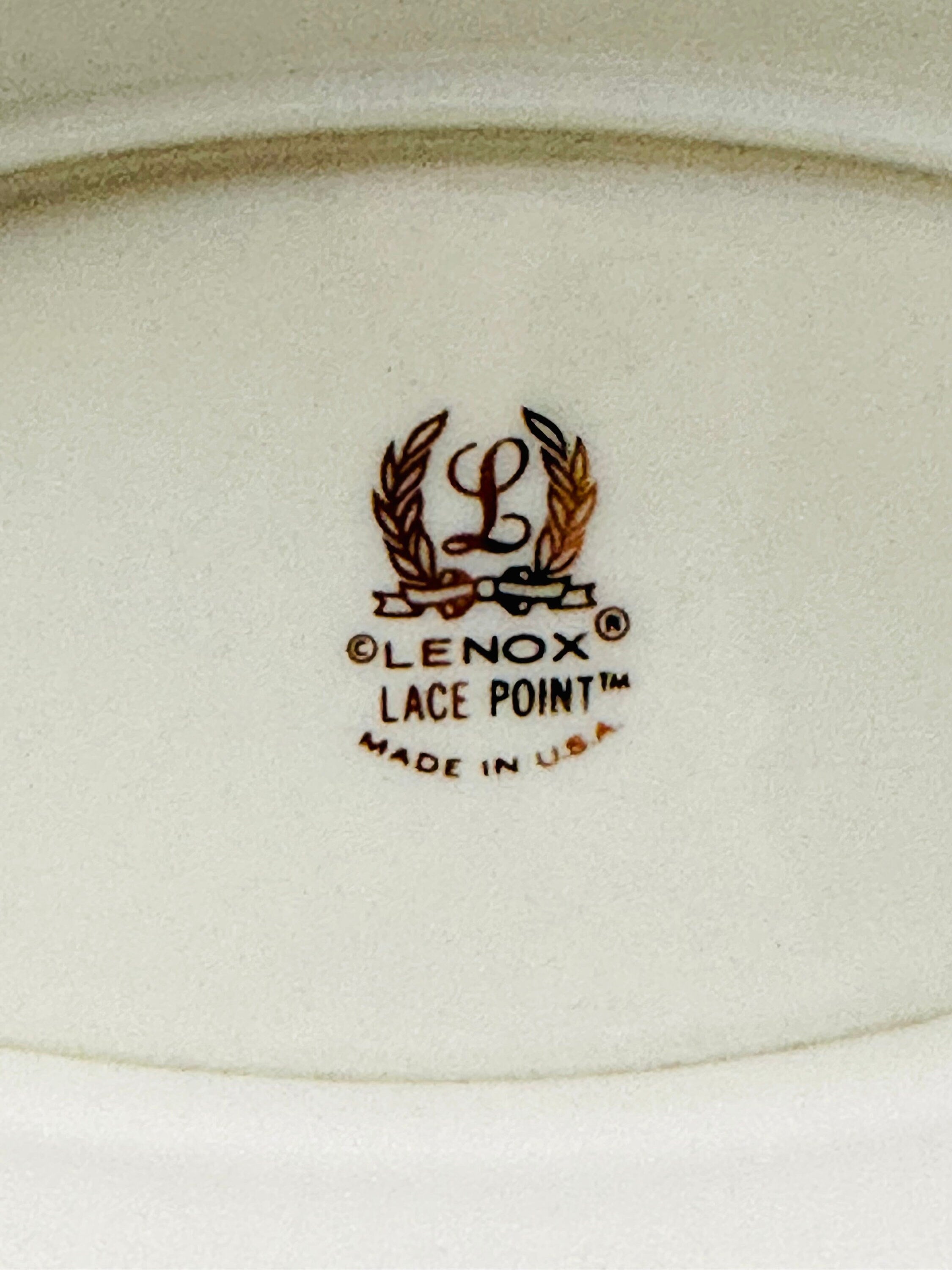 Lenox Lace Point Gravy Boat with Underplate