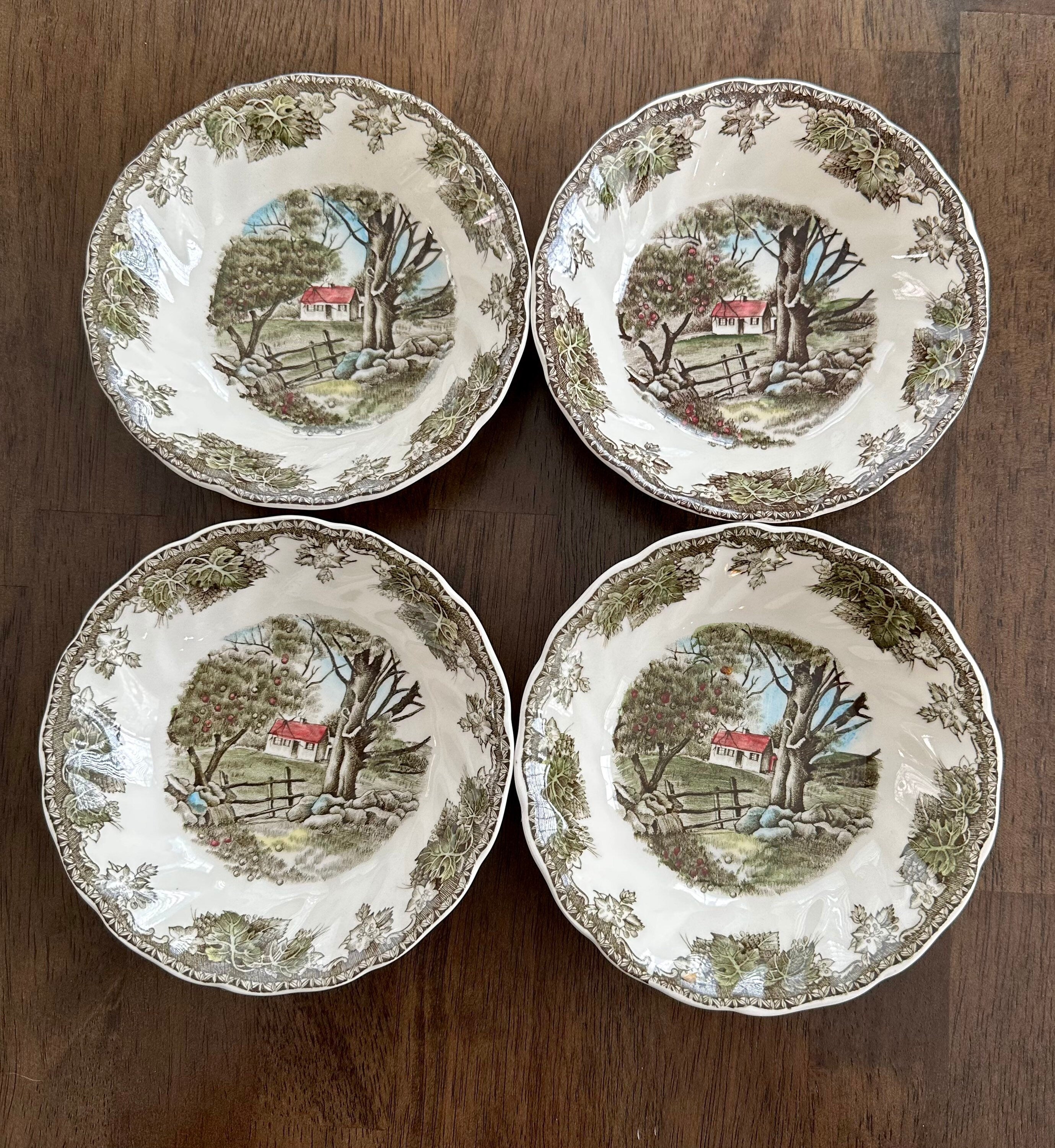 4 Friendly Village Fruit Bowls by Johnson Brothers
