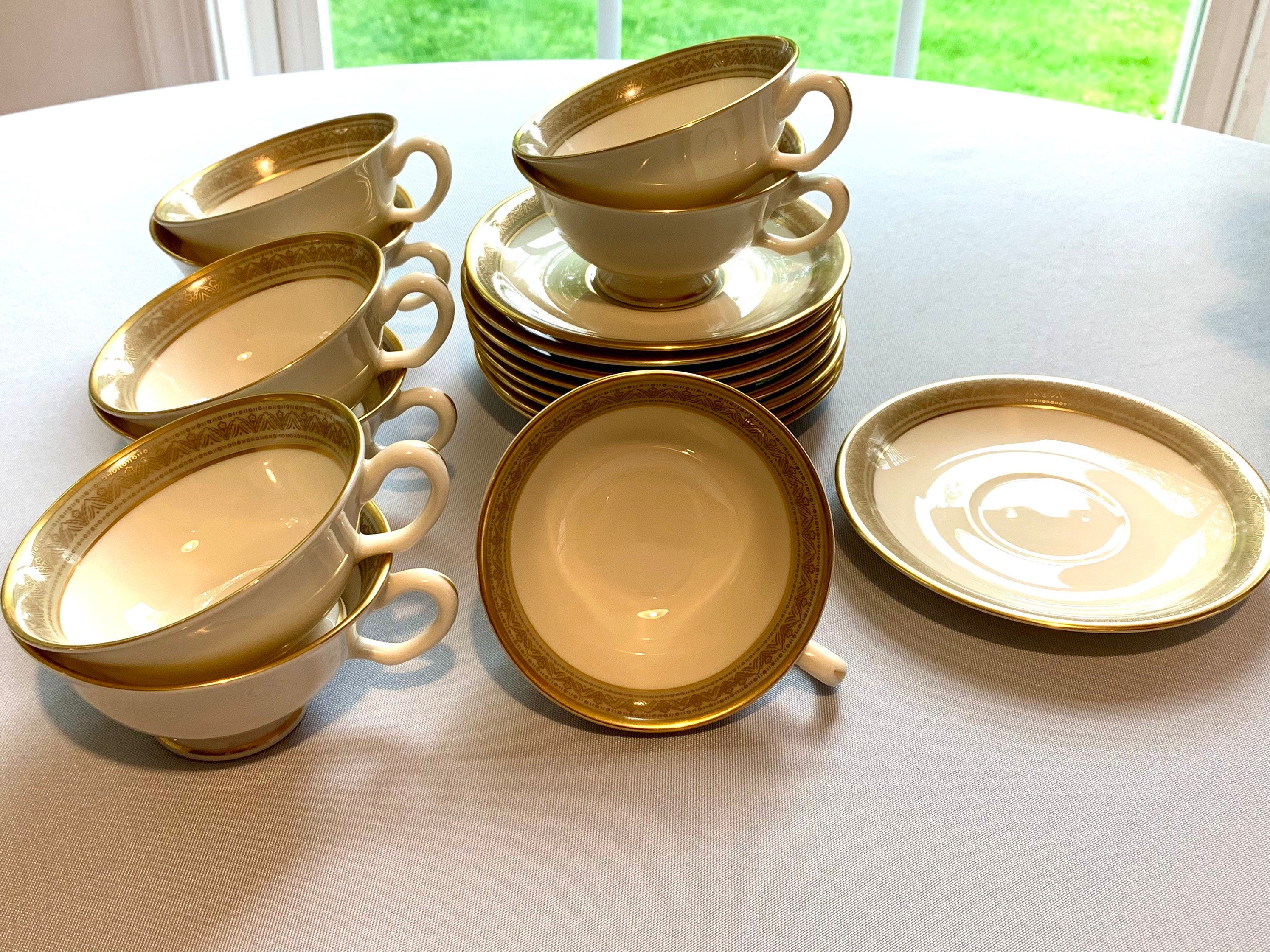 2 Lenox Greenfield Teacups
