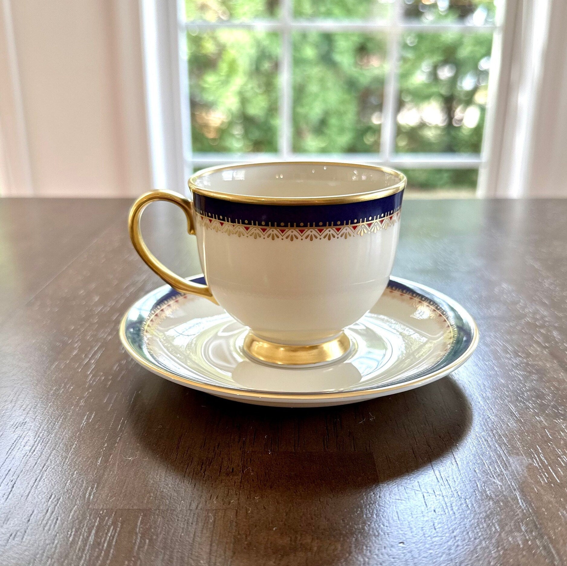 2 Lenox Jefferson Teacups and Saucers