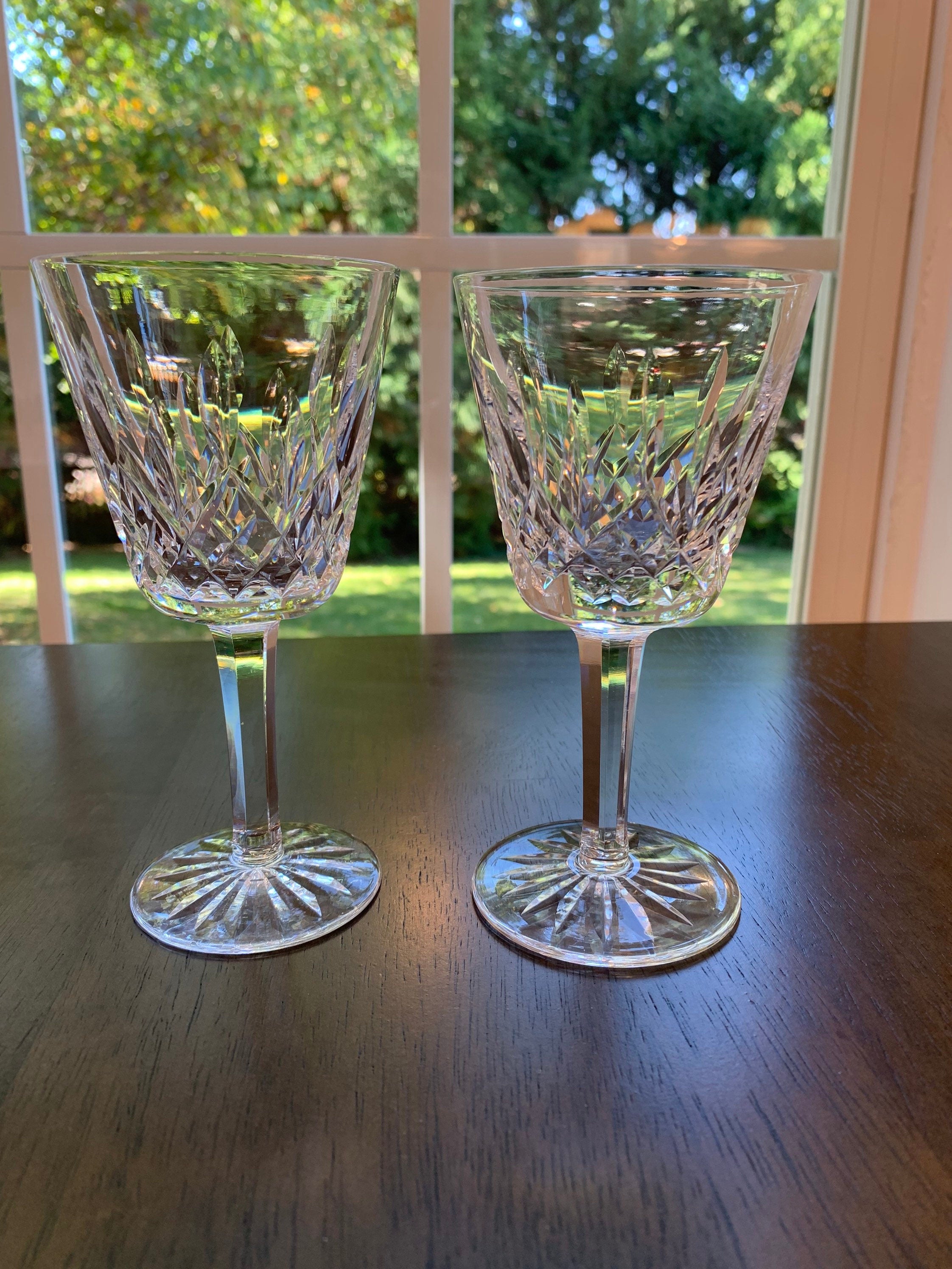 2 Waterford Crystal Lismore Claret Glasses