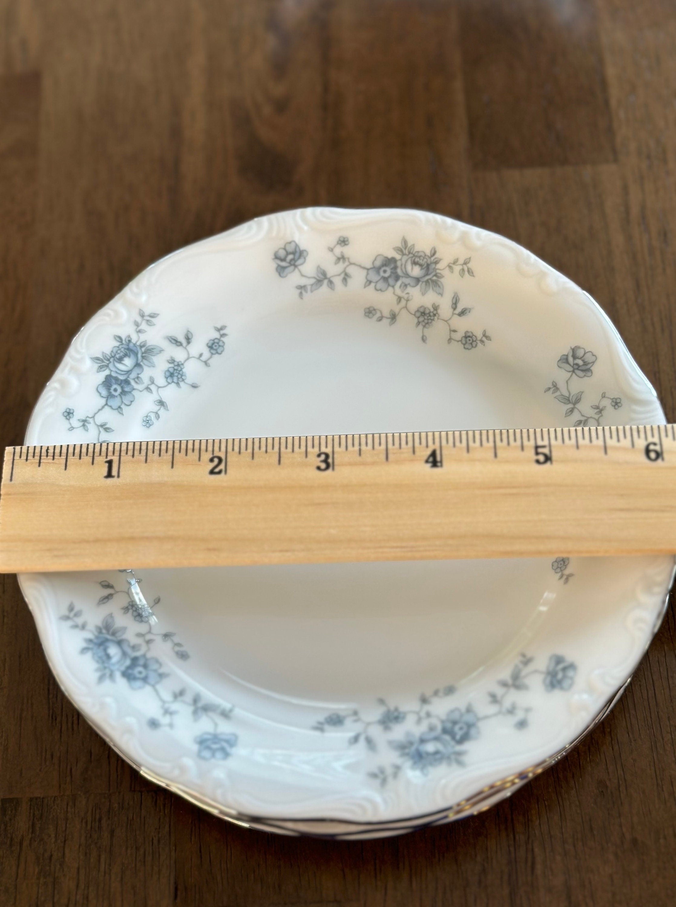 4 Johann Haviland Blue Garland Bread Plates