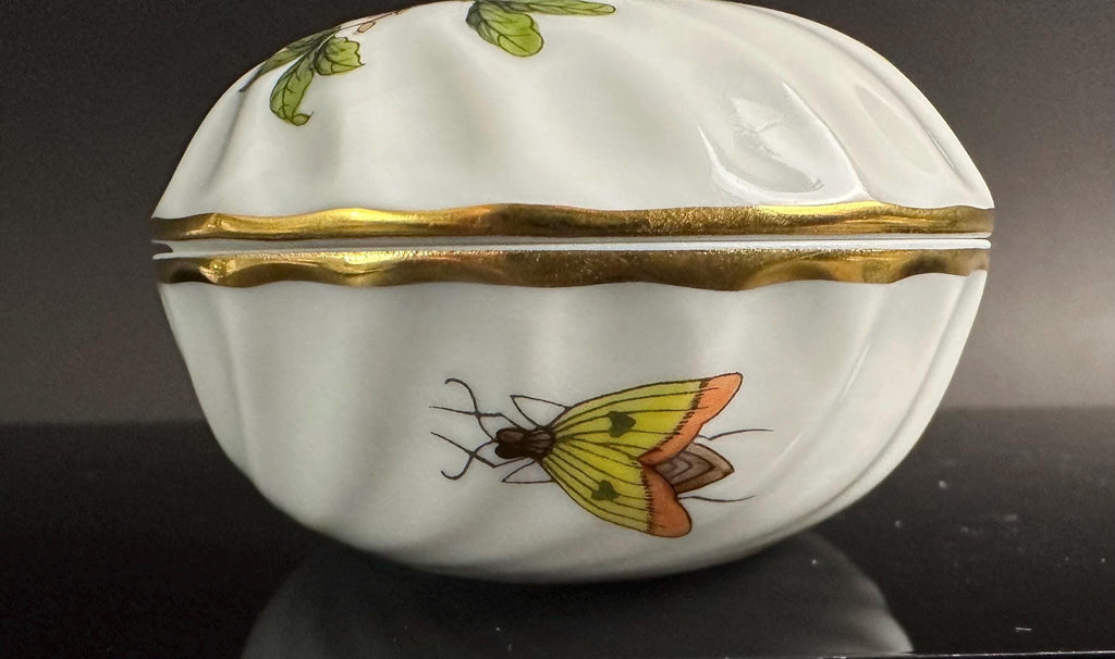 Round Bird Trinket Box by Herend Rothchilds