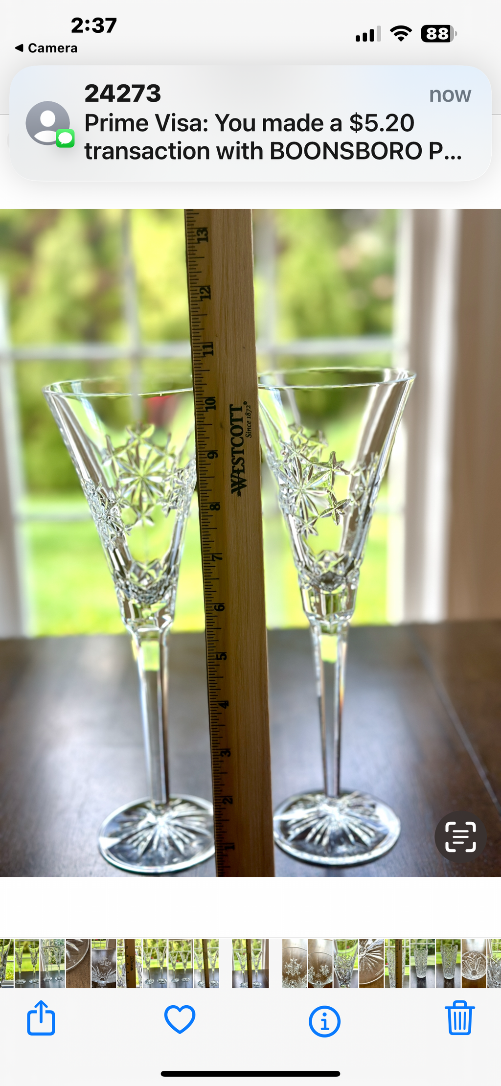 2 Waterford Crystal Snowflake Wishes Champagne Toasting Flutes