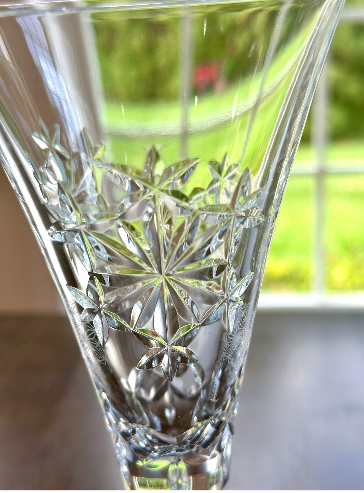 2 Waterford Crystal Snowflake Wishes Champagne Toasting Flutes