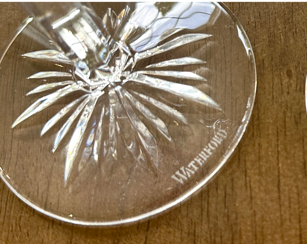 2 Waterford Crystal Snowflake Wishes Champagne Toasting Flutes