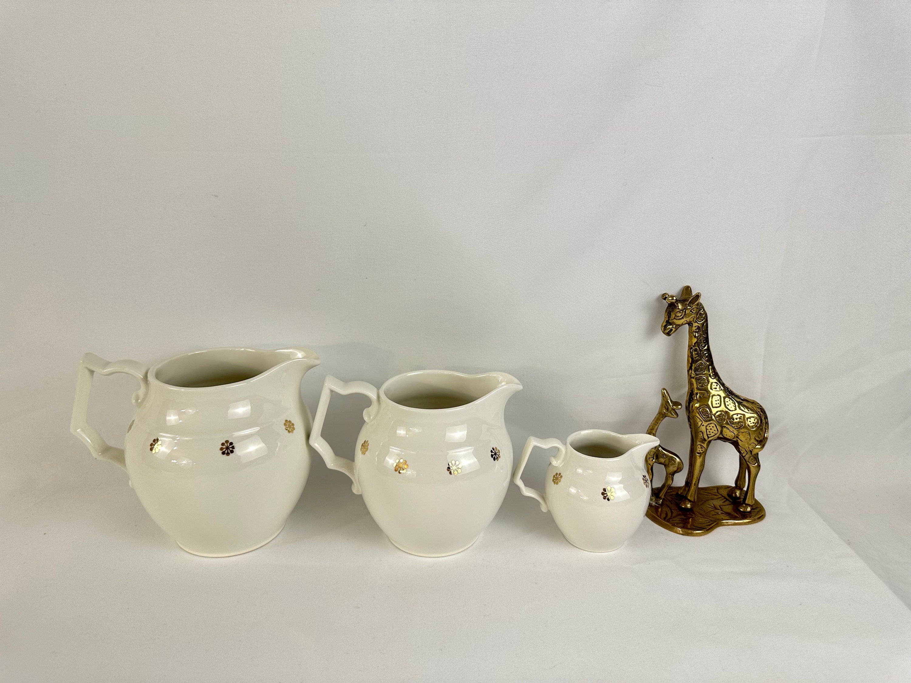 3 Hall Pottery Pitchers