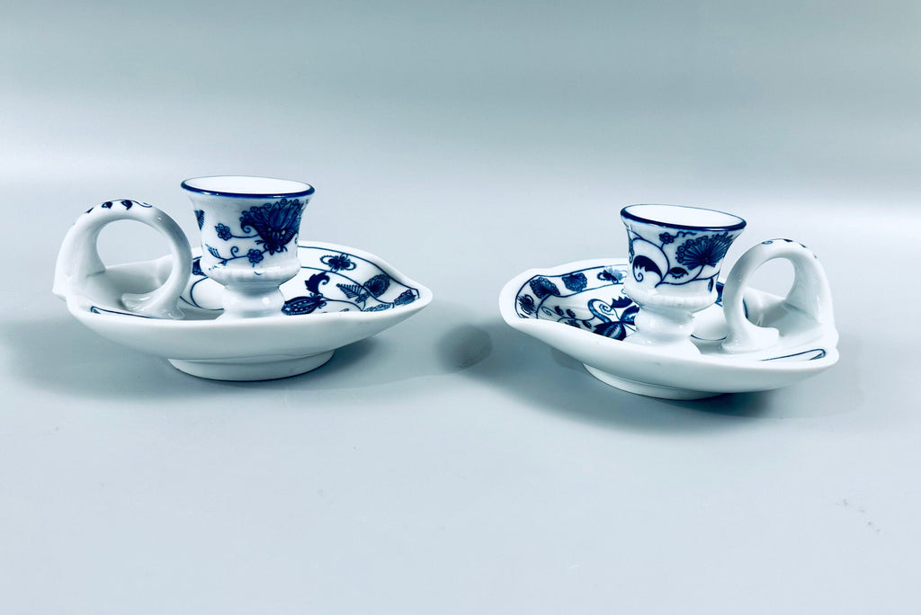 Blue Onion Candle Holders by Brandenburg