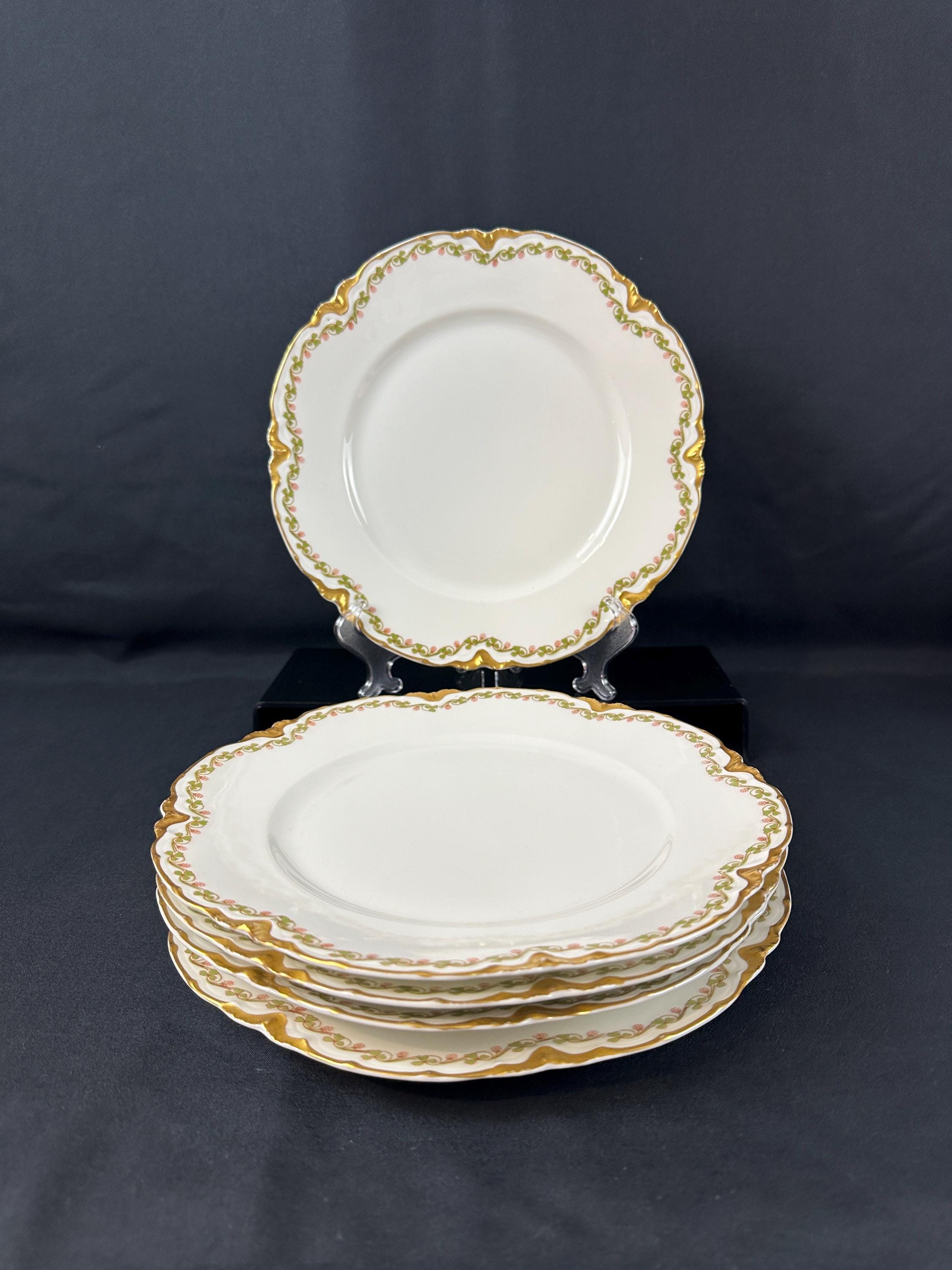 5 Haviland Clover Leaf Dinner Plates