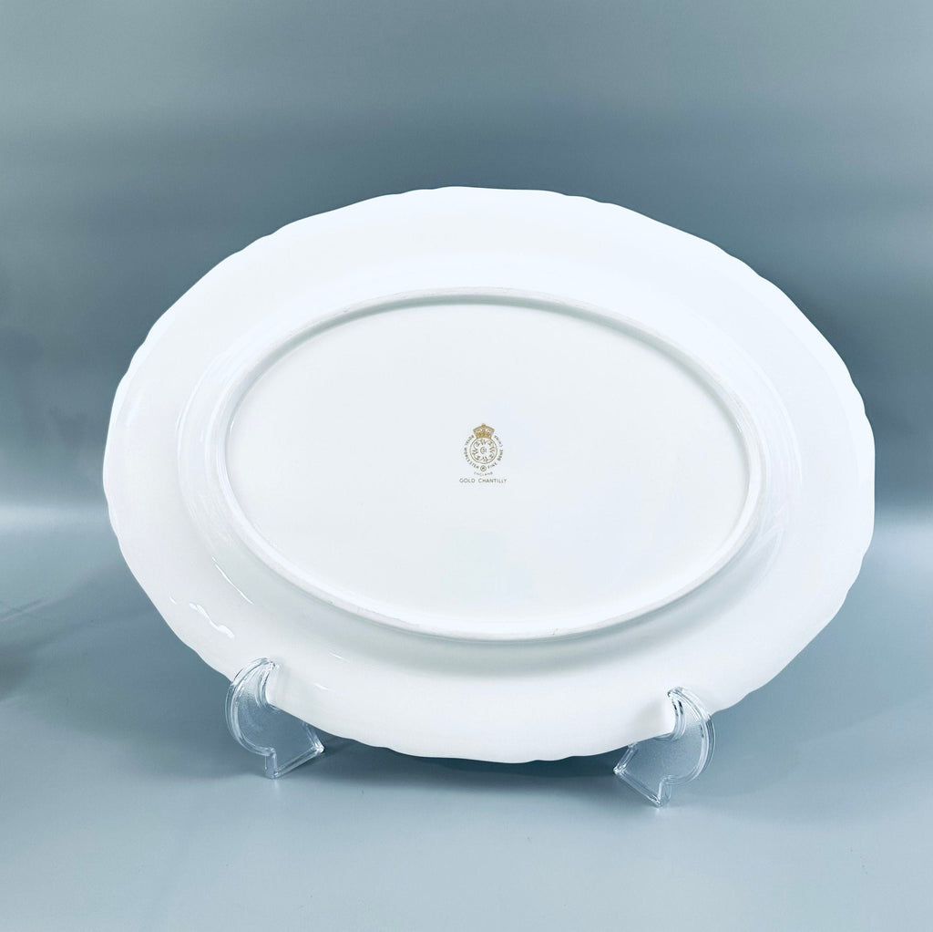 Royal Worcester Gold Chantilly Serving Bowl