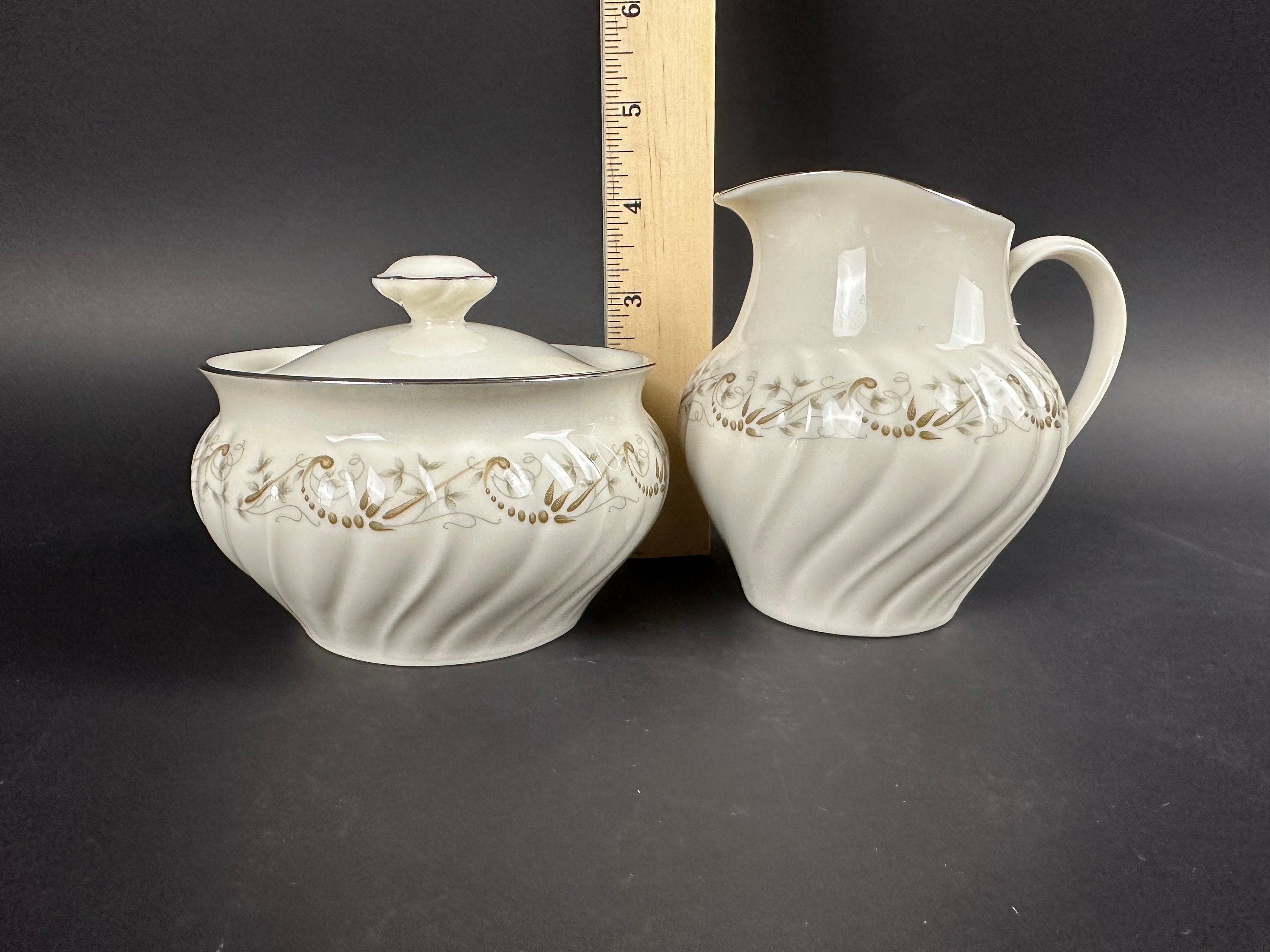 Franciscan Corinthian Coffee Pot, Creamer and Sugar Bowl