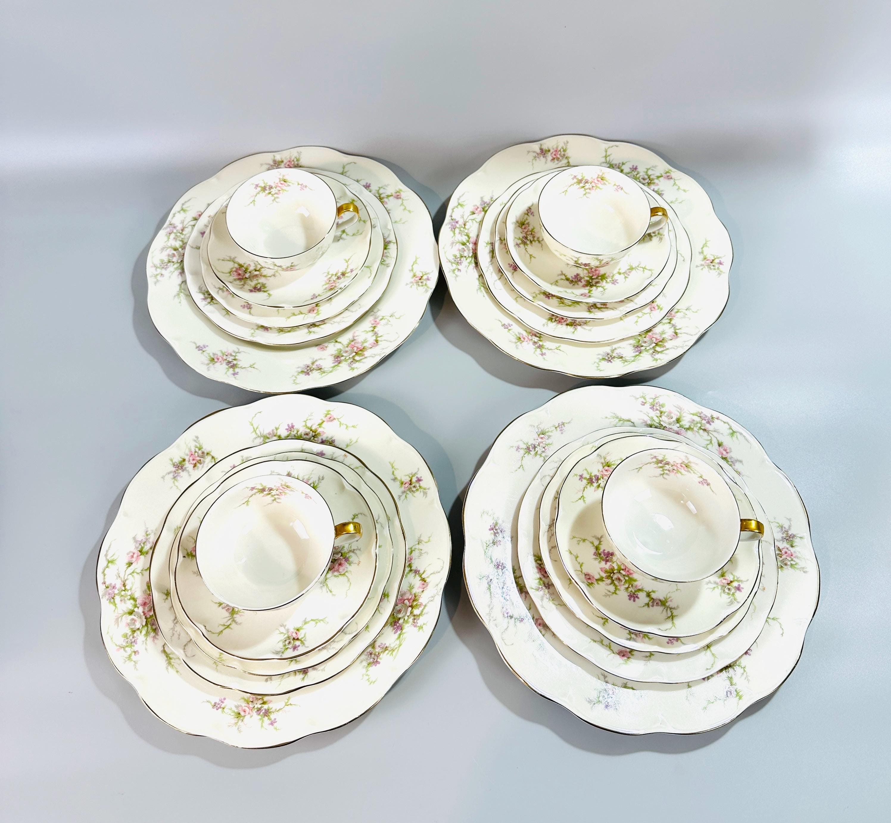 4 Placesettings of Haviland Rosalinde China