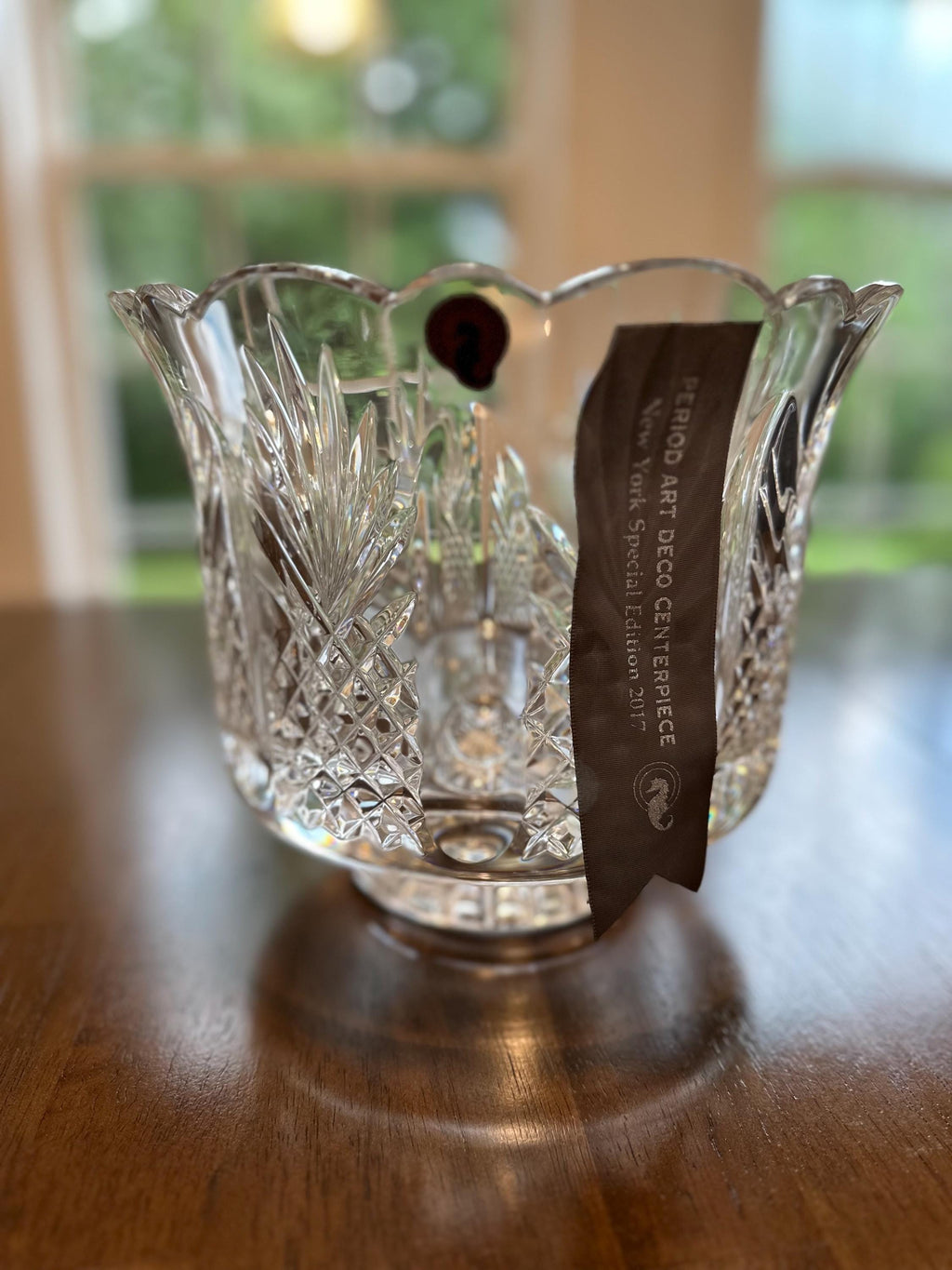 Waterford Crystal Period Art Deco New York Edition Signed Footed Bowl