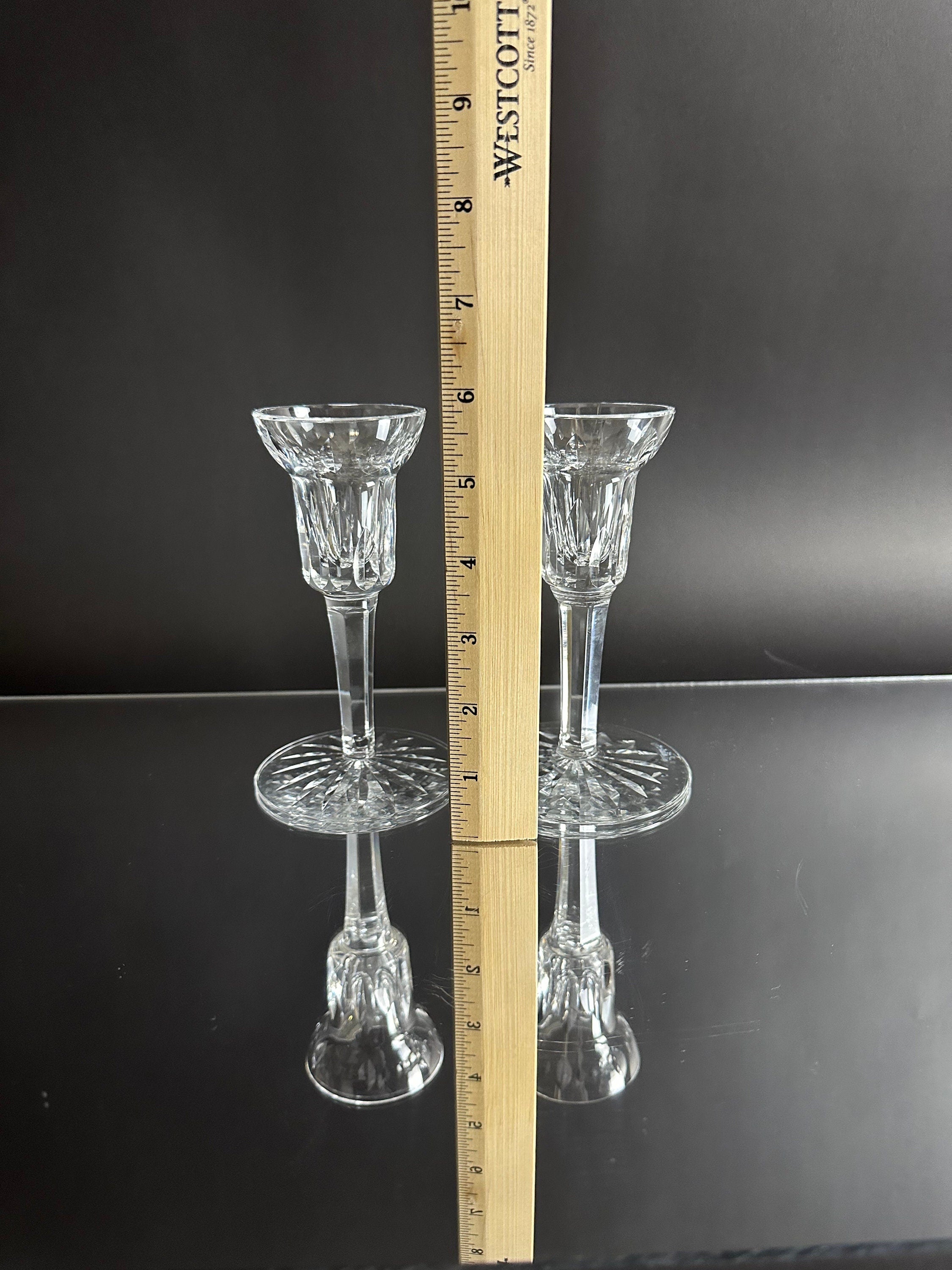 2 Waterford Crystal Candle Holders 5 1/4”