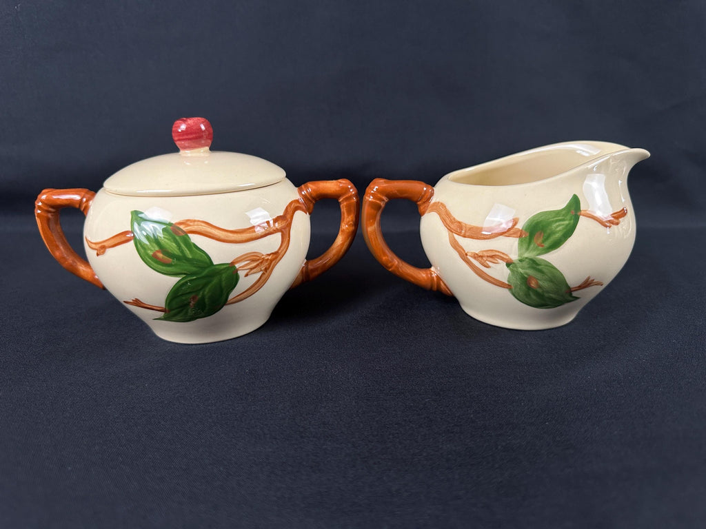 Franciscan Apple Creamer and Sugar Bowl