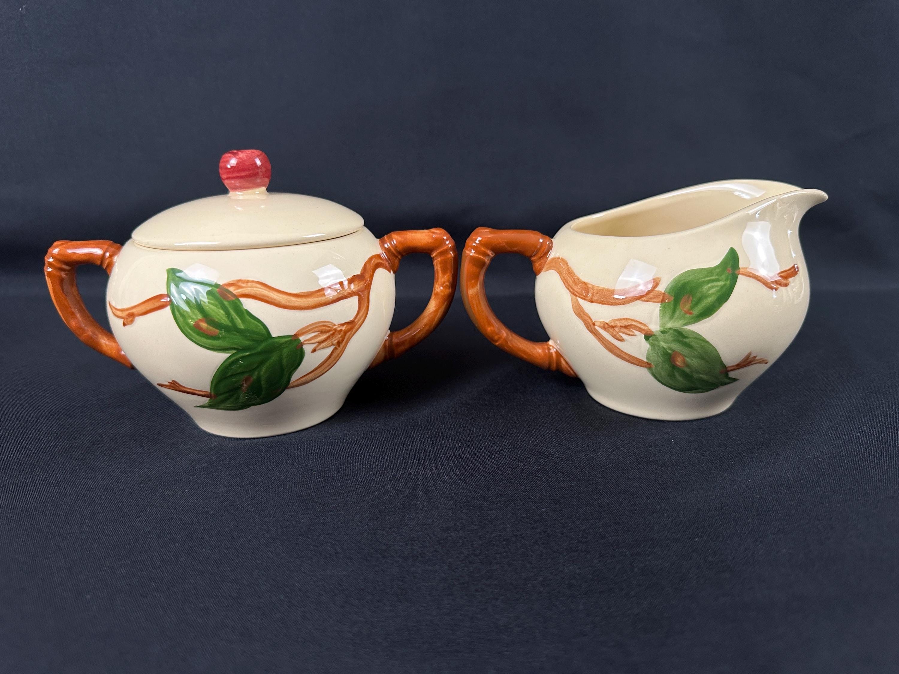 Franciscan Apple Creamer and Sugar Bowl