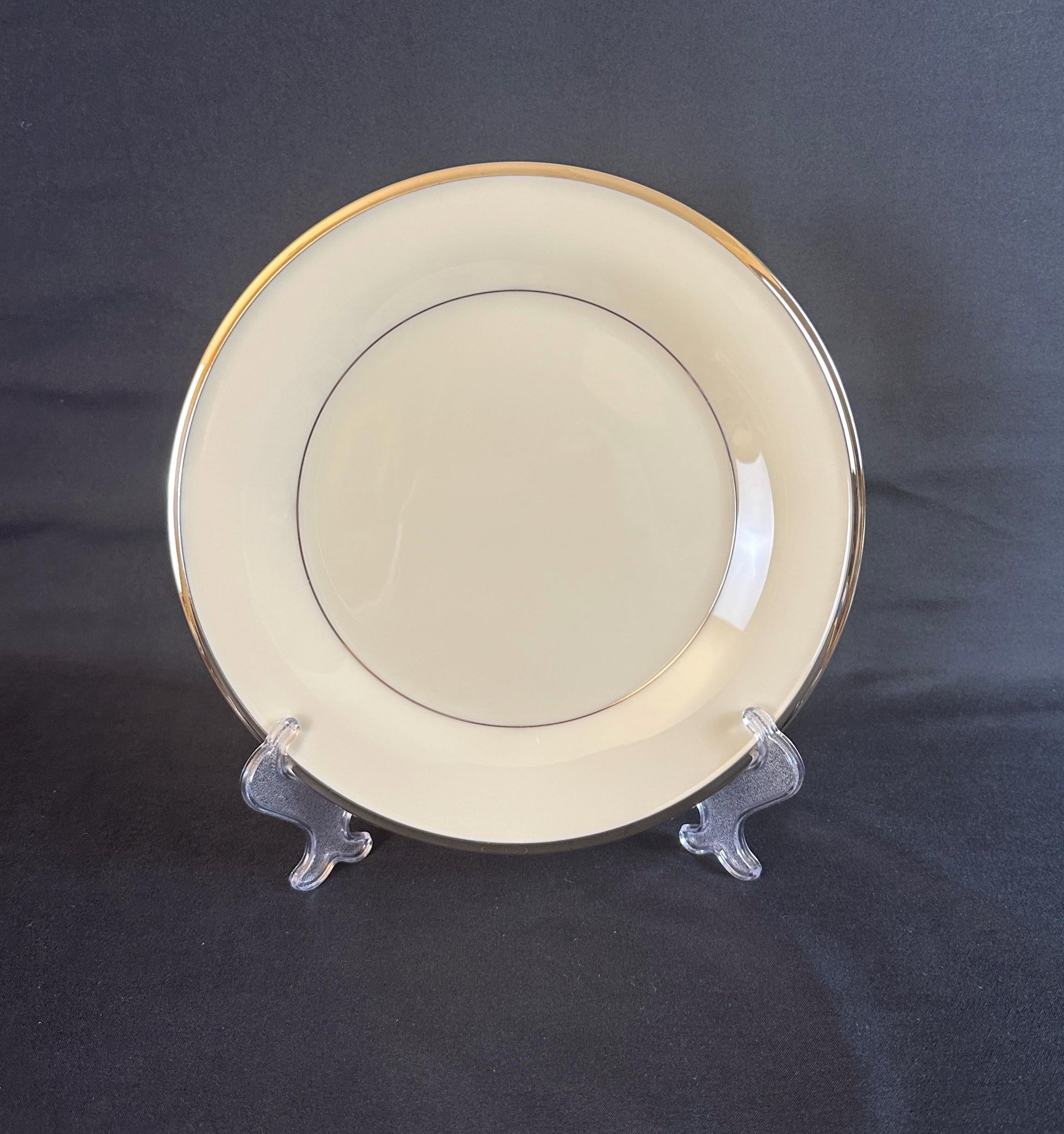 4 Lenox Solitaire Salad Plates