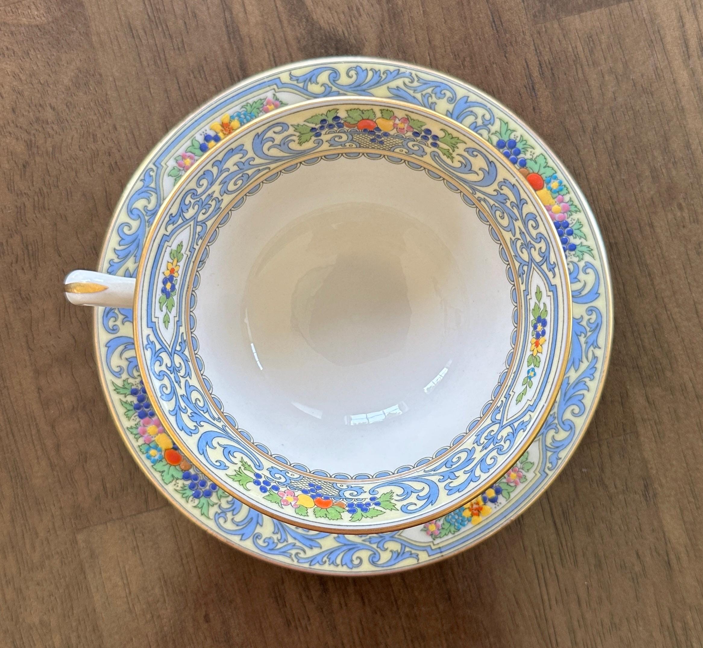 2 Lenox The Autumn Teacups and Saucers