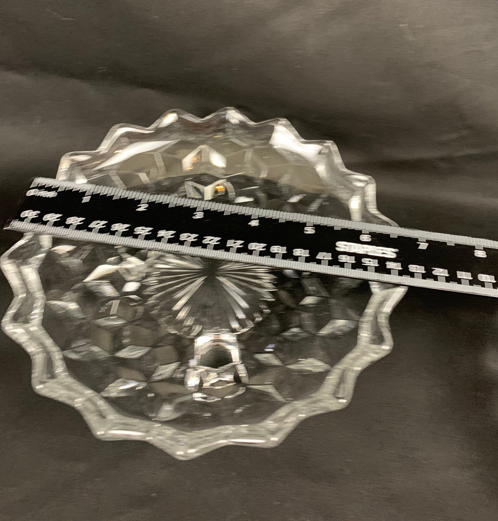 2 Fostoria American Footed Tidbit Trays