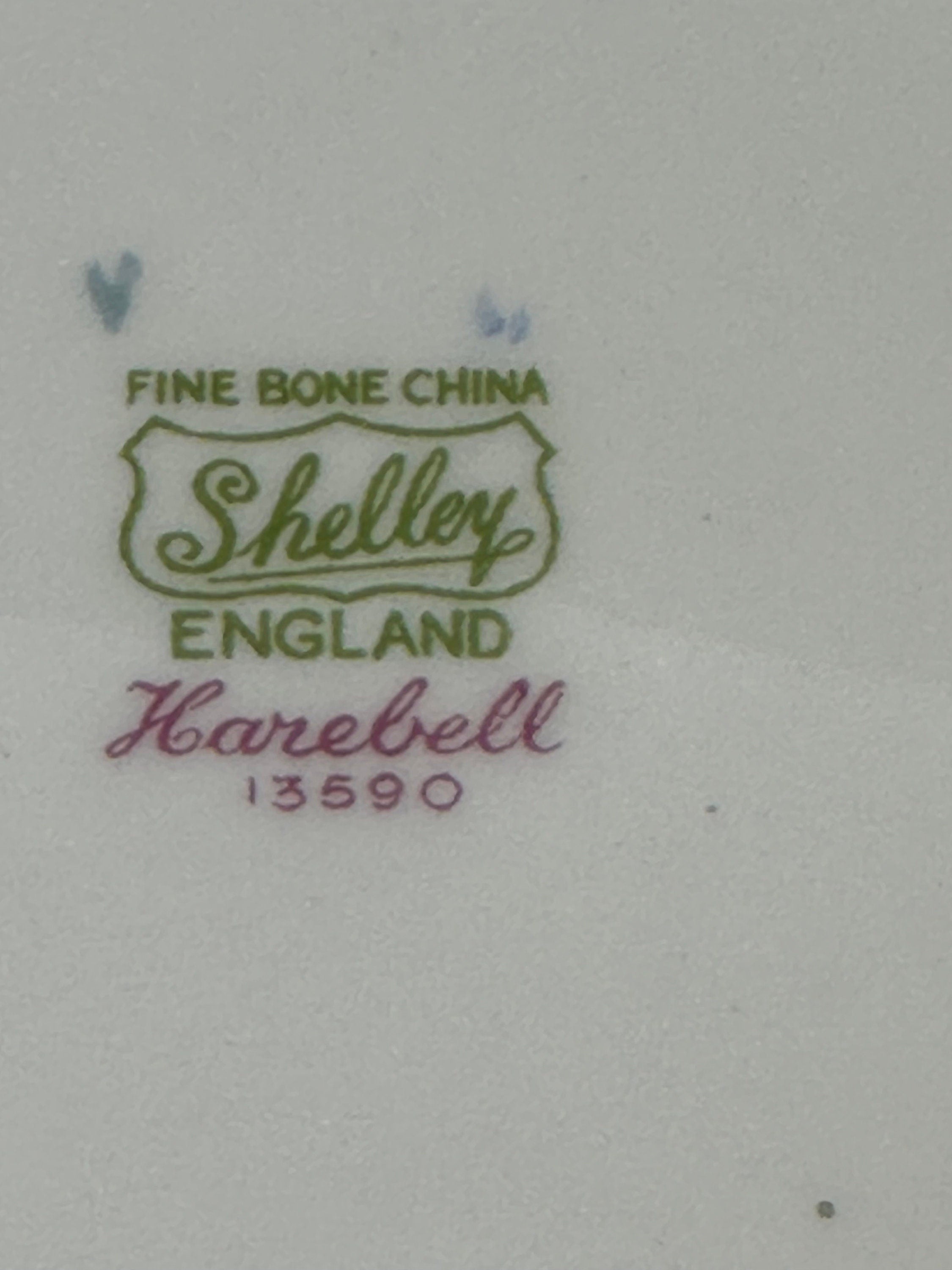 4 Shelley Harebell Large Soup Bowls