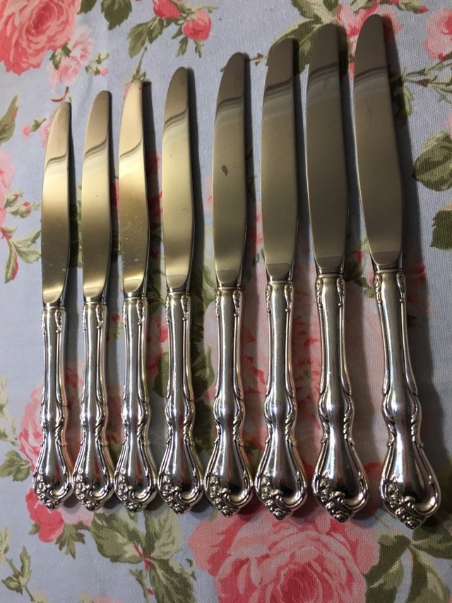 Reed and Barton Sterling Rose Cascade Knives