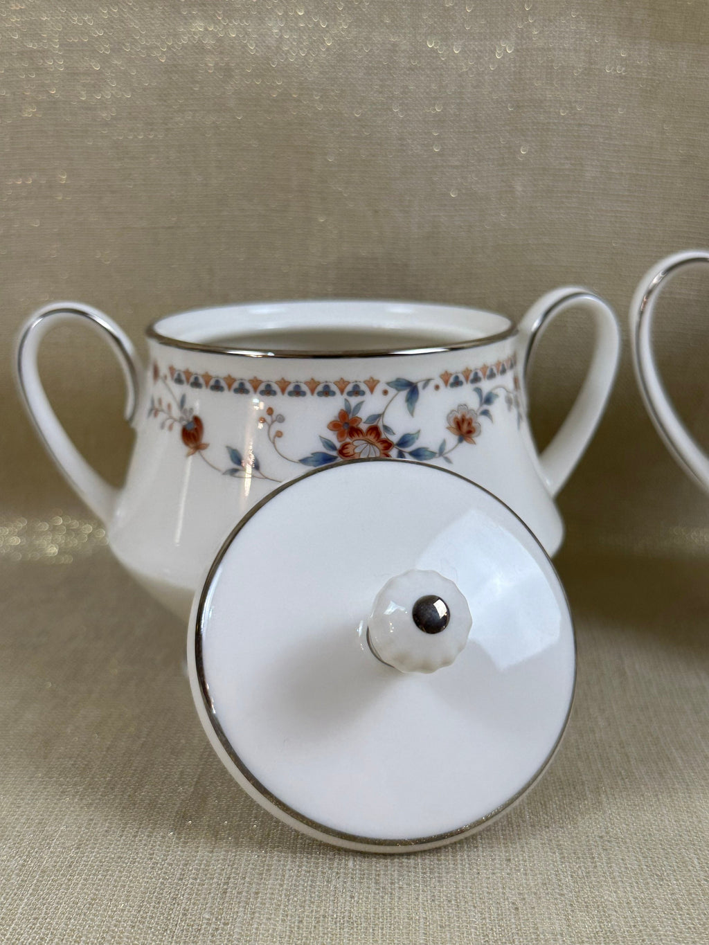 Noritake Adagio Creamer and Sugar Bowl