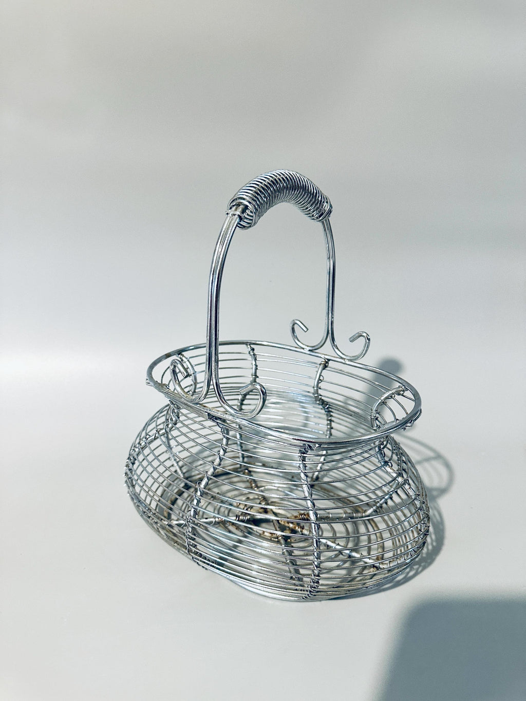 Vintage Wire Egg Basket