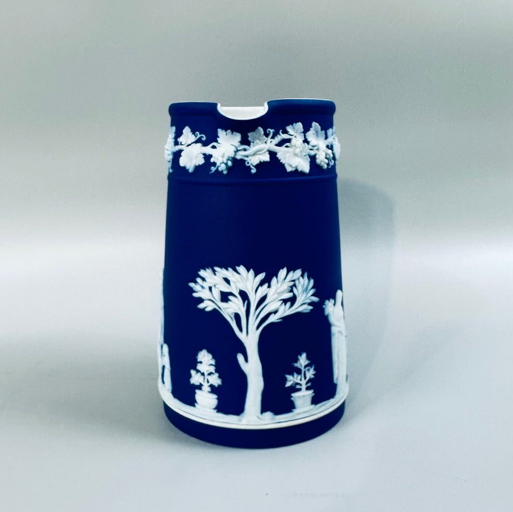 Wedgwood Jasperware Cream on Blue Jug/Pitcher