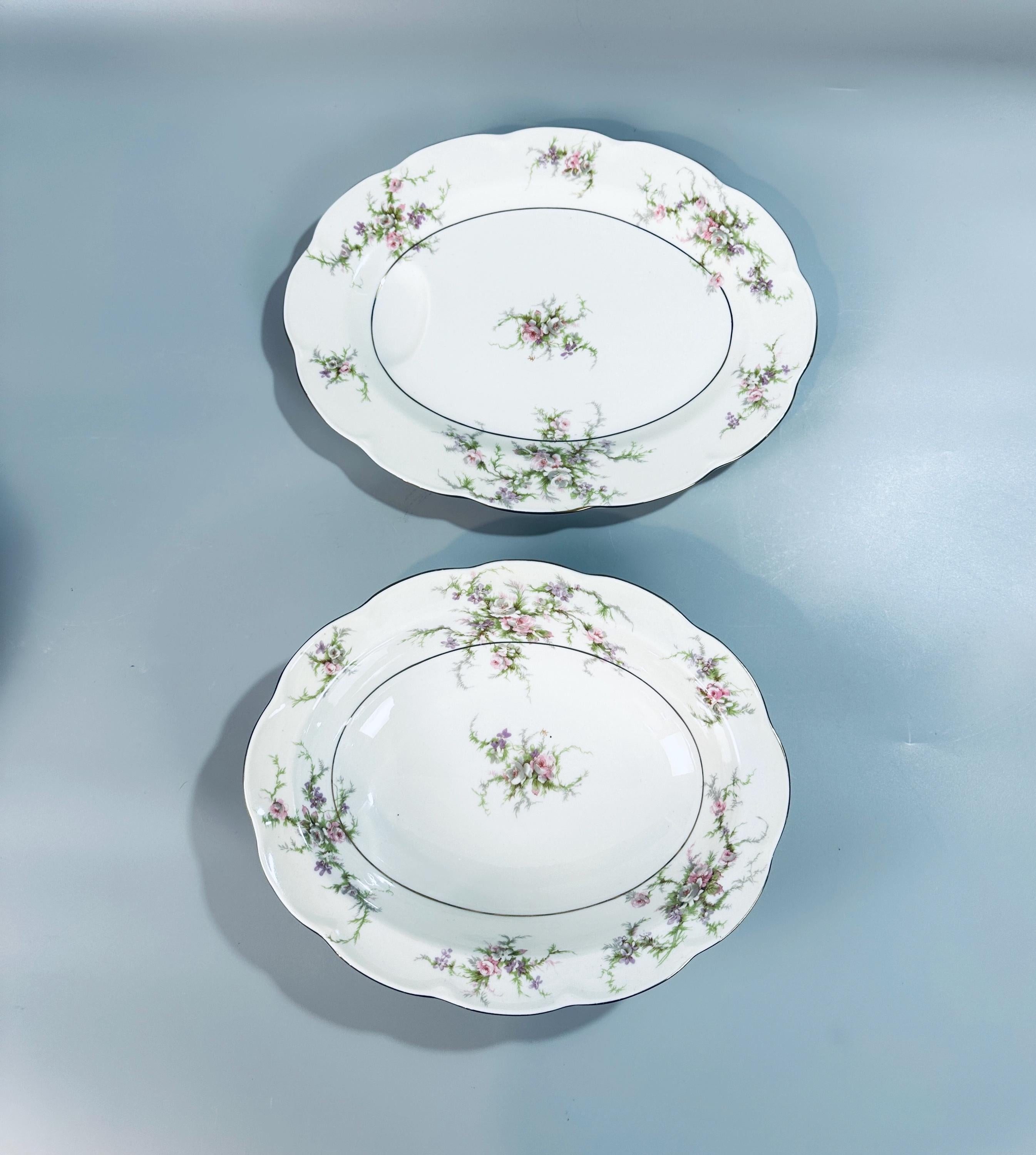 Haviland Rosalinde Serving Platter and Bowl