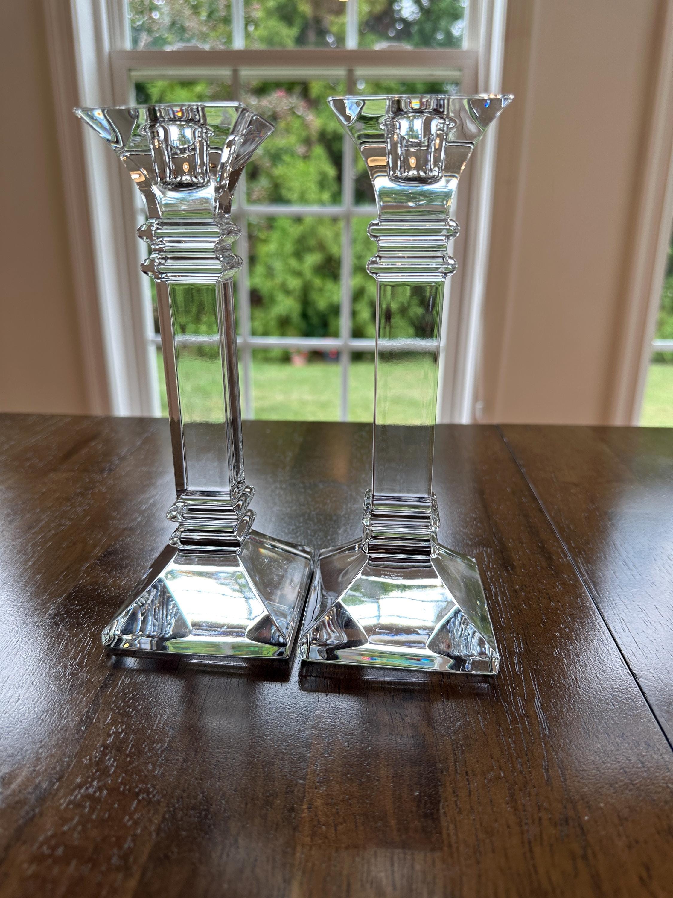 Waterford Treviso Tall Crystal Candlesticks