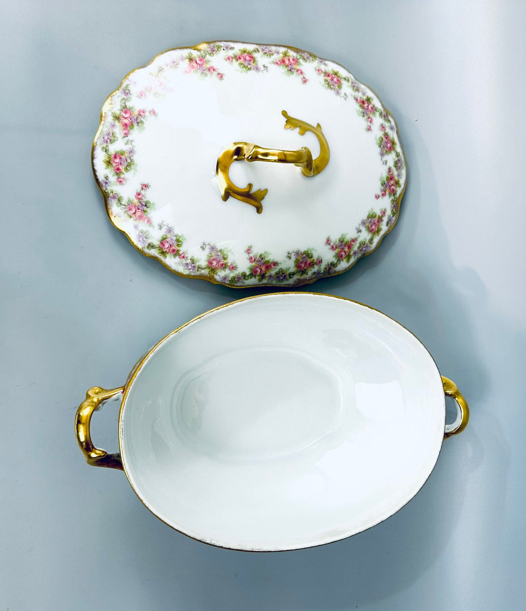 Elite Limoges Bridal Wreath Covered Bowl by Bawo and Dotter