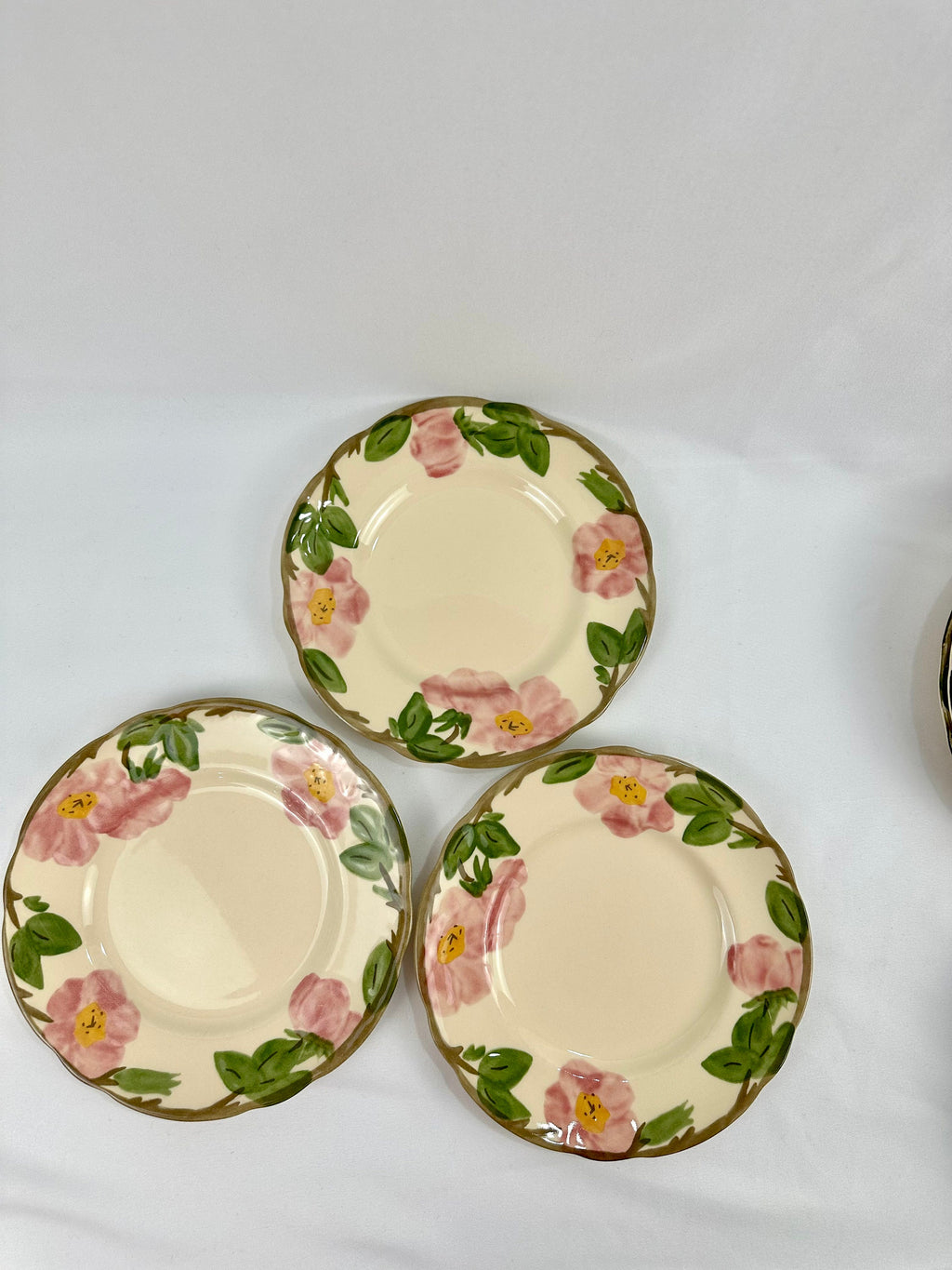 3 Franciscan Desert Rose Salad Plates