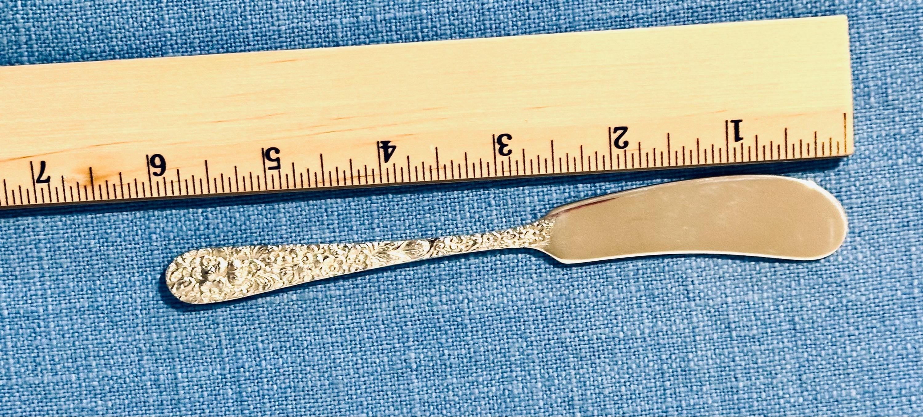 Stieff Rose Sterling Butter Spreader Butter Knife