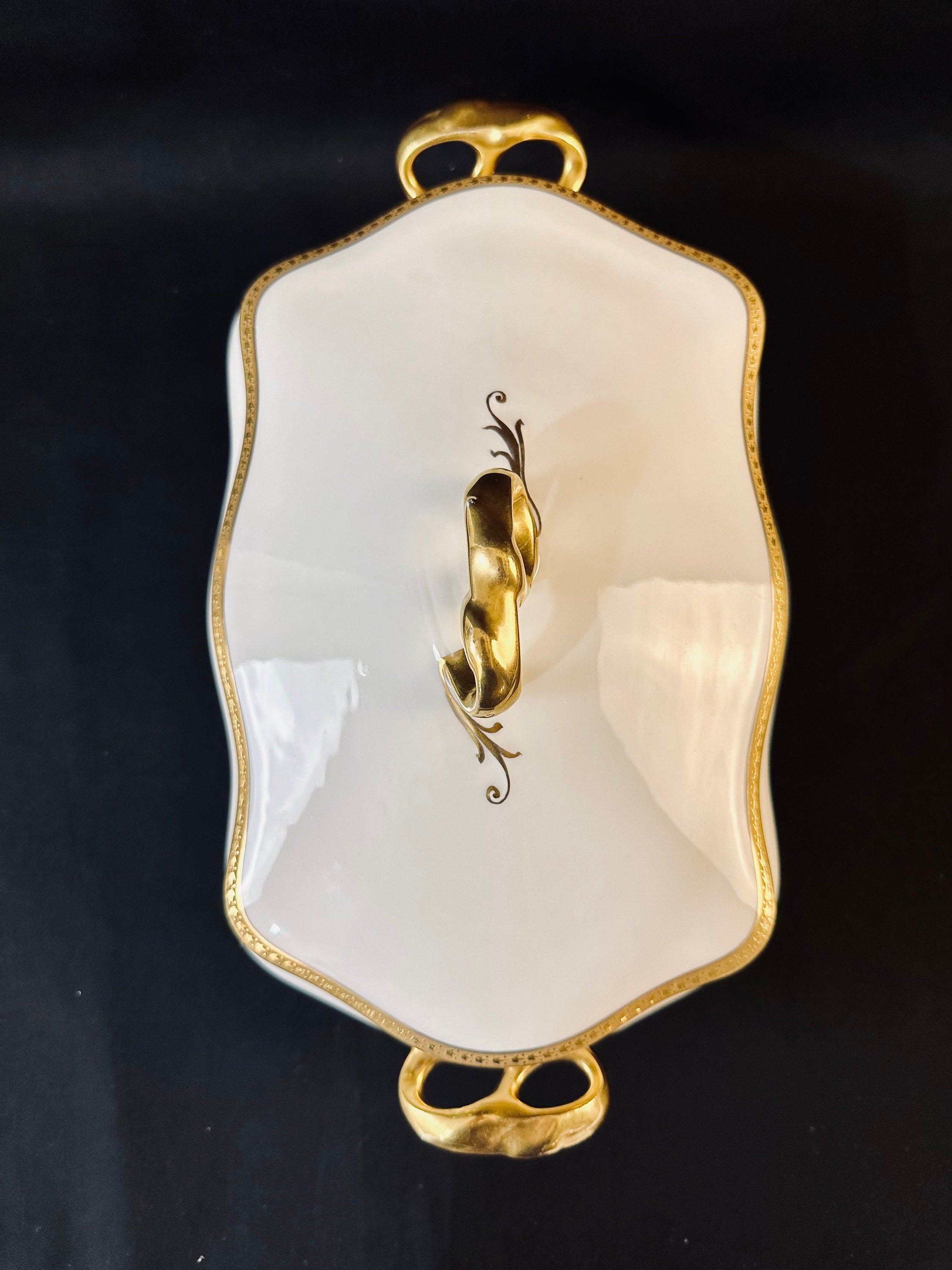 Old Abbey Limoges Covered Serving Bowl