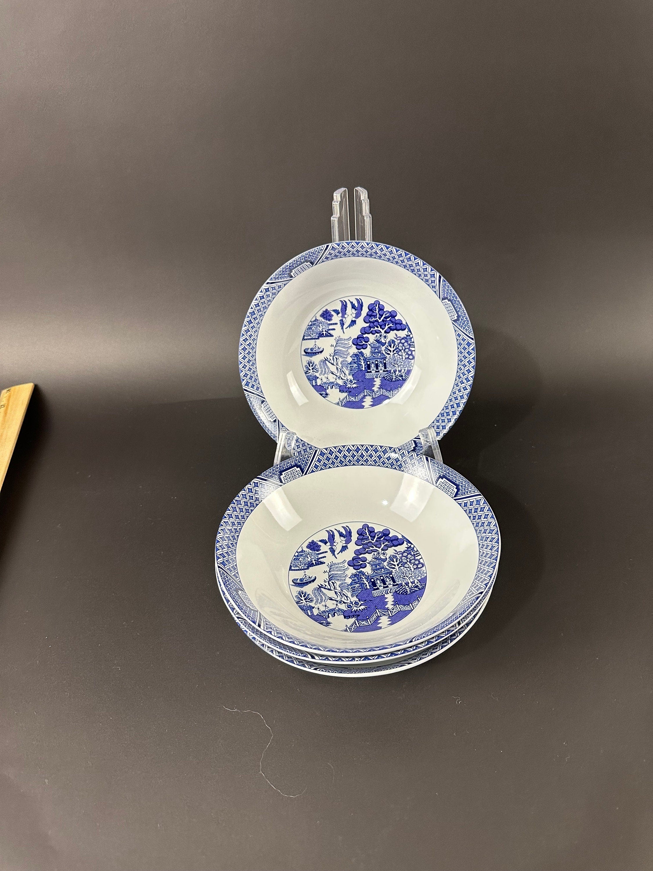 4 Cuthbertson Blue Willow Cereal Bowls