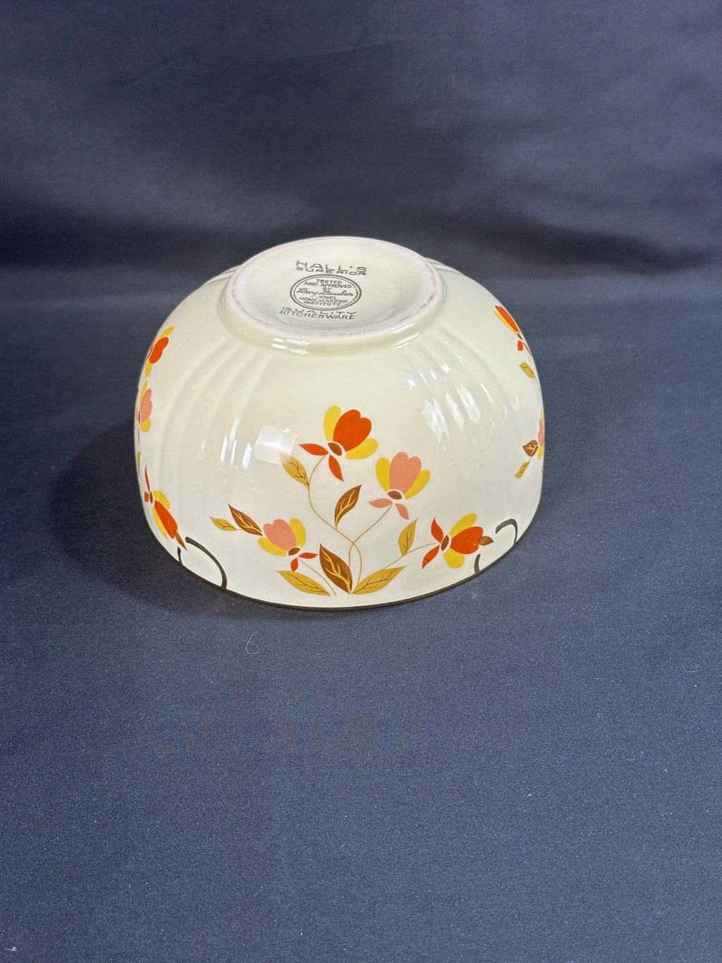 Hall Pottery Autumn Leaf Mixing Bowl