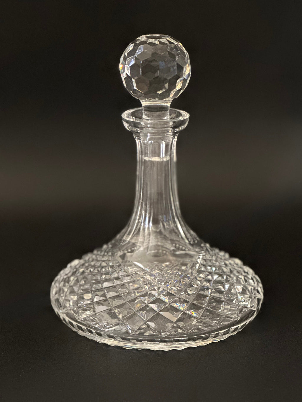 Waterford Crystal Ships Decanter & Stopper Alana Pattern