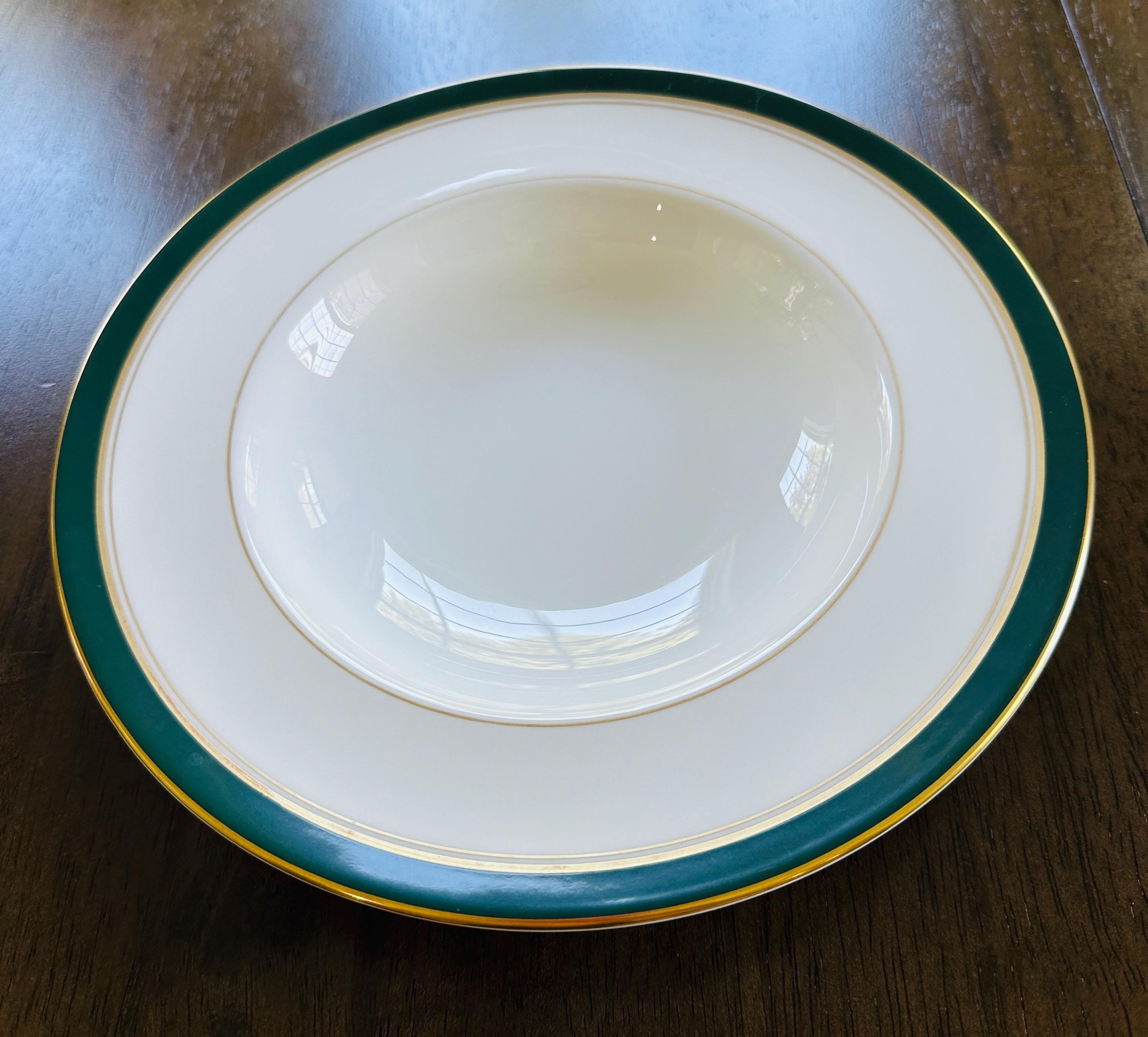 6 Royal Worcester Howard Leather Green Soup Bowls