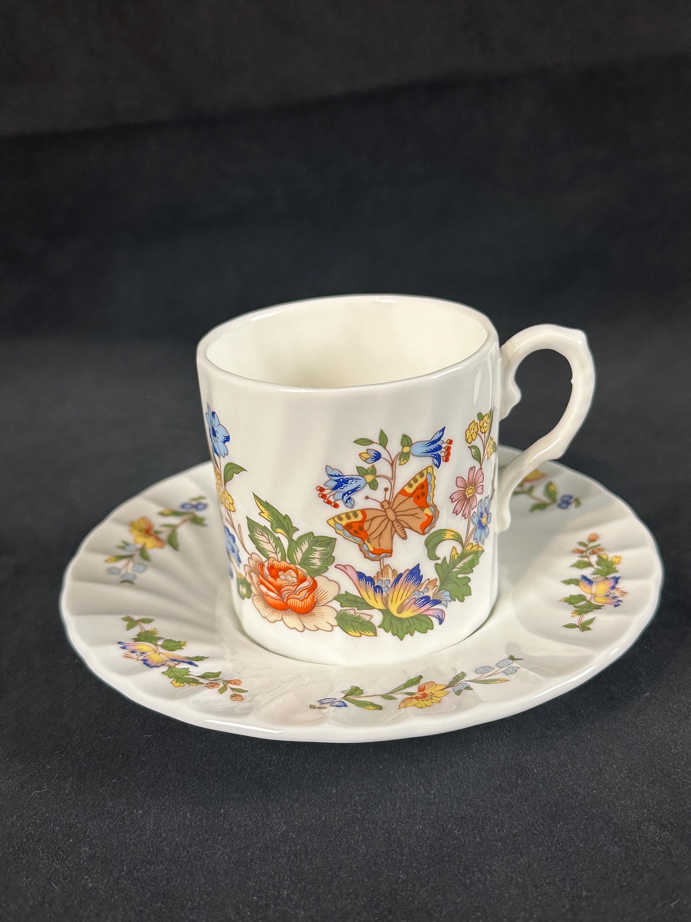 6 Aynsley Cottage Garden Demitasse Cups