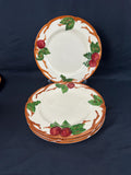 4 Franciscan Apple Dinner Plates USA