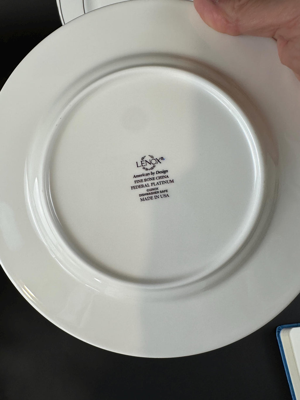 2 Lenox Federal Platinum Dinner Plates