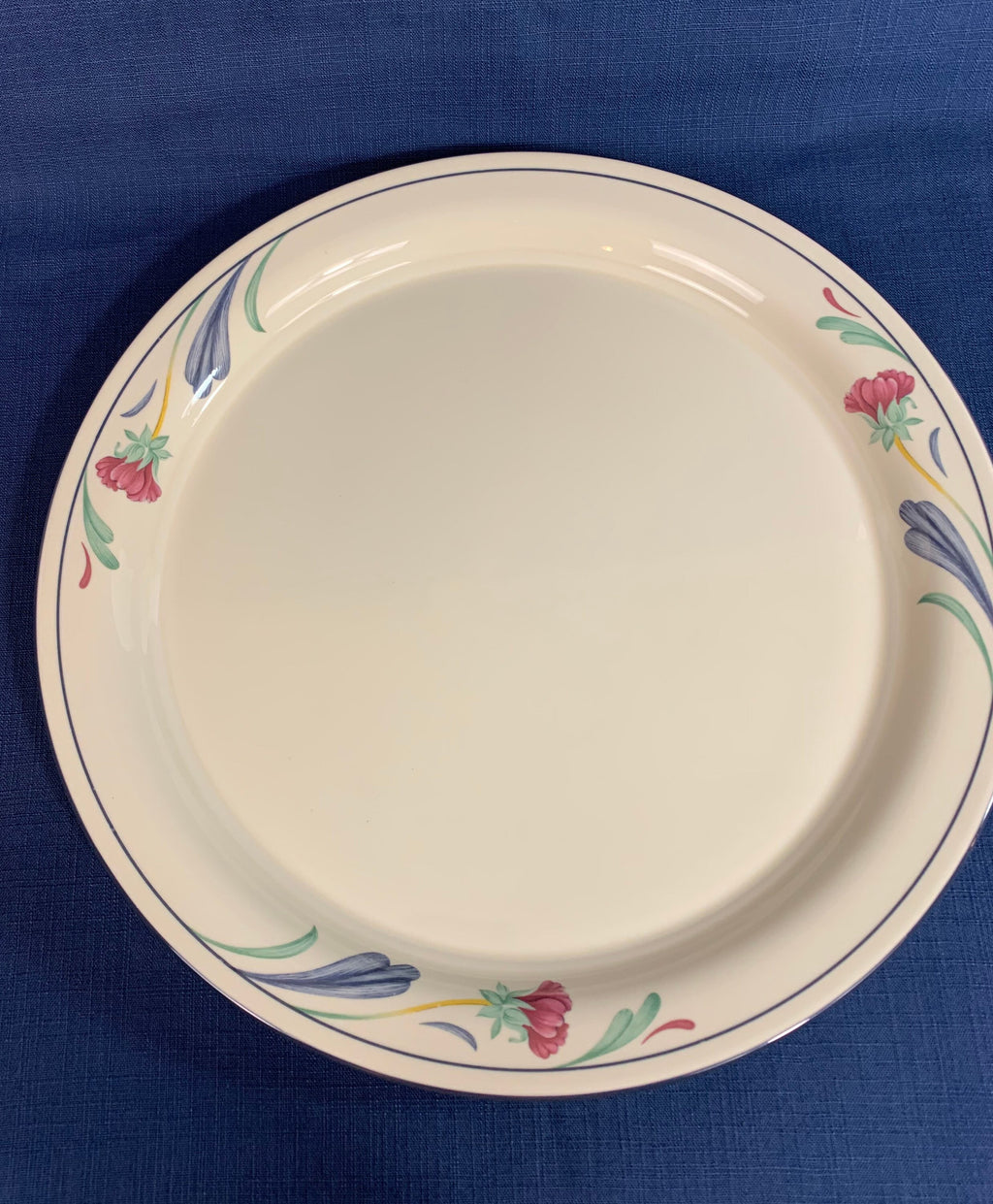 Lenox Poppies on Blue Chop PlateRound Platter